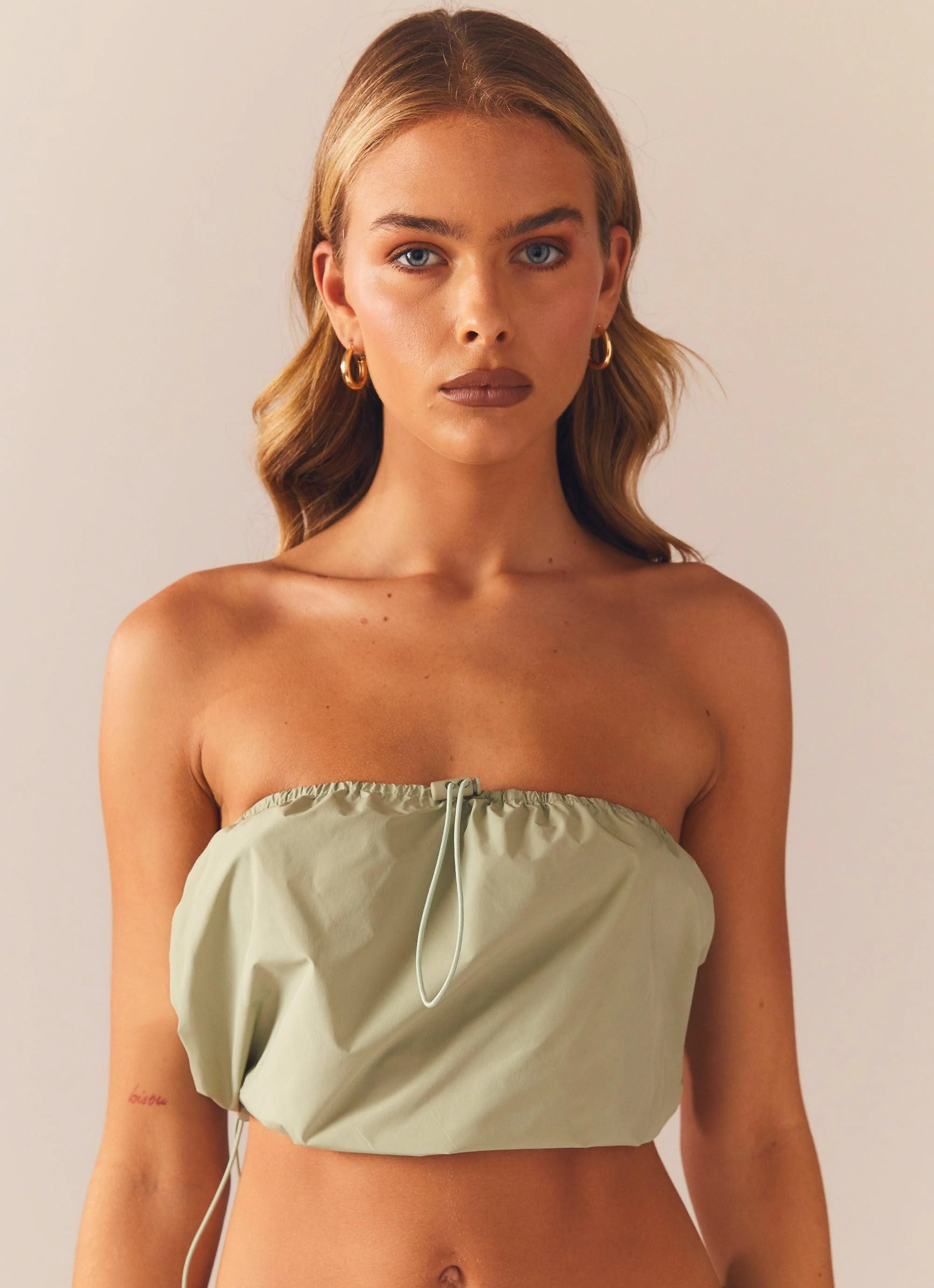 Acid House Drawstring Top - Fern - Image 5