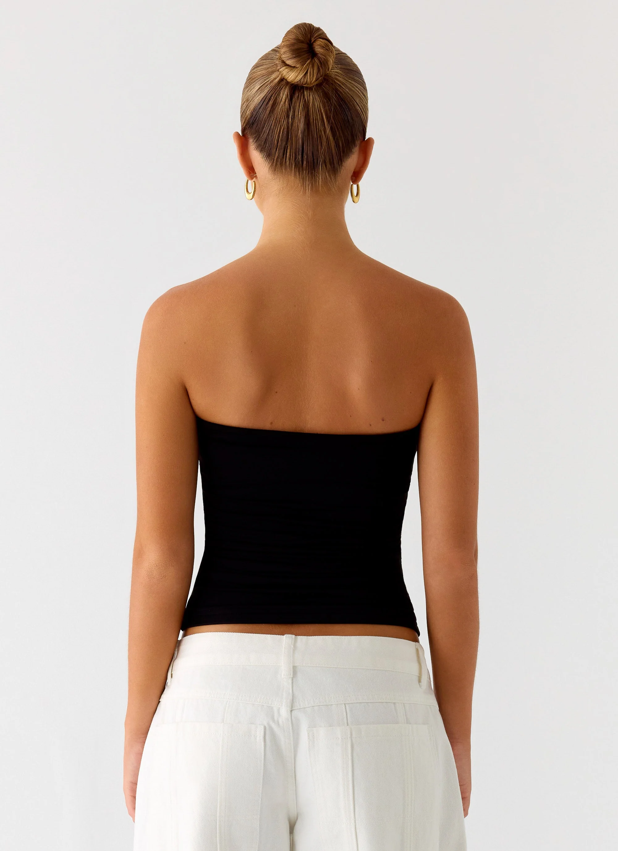 Adrienna Strapless Top - Black - Image 4