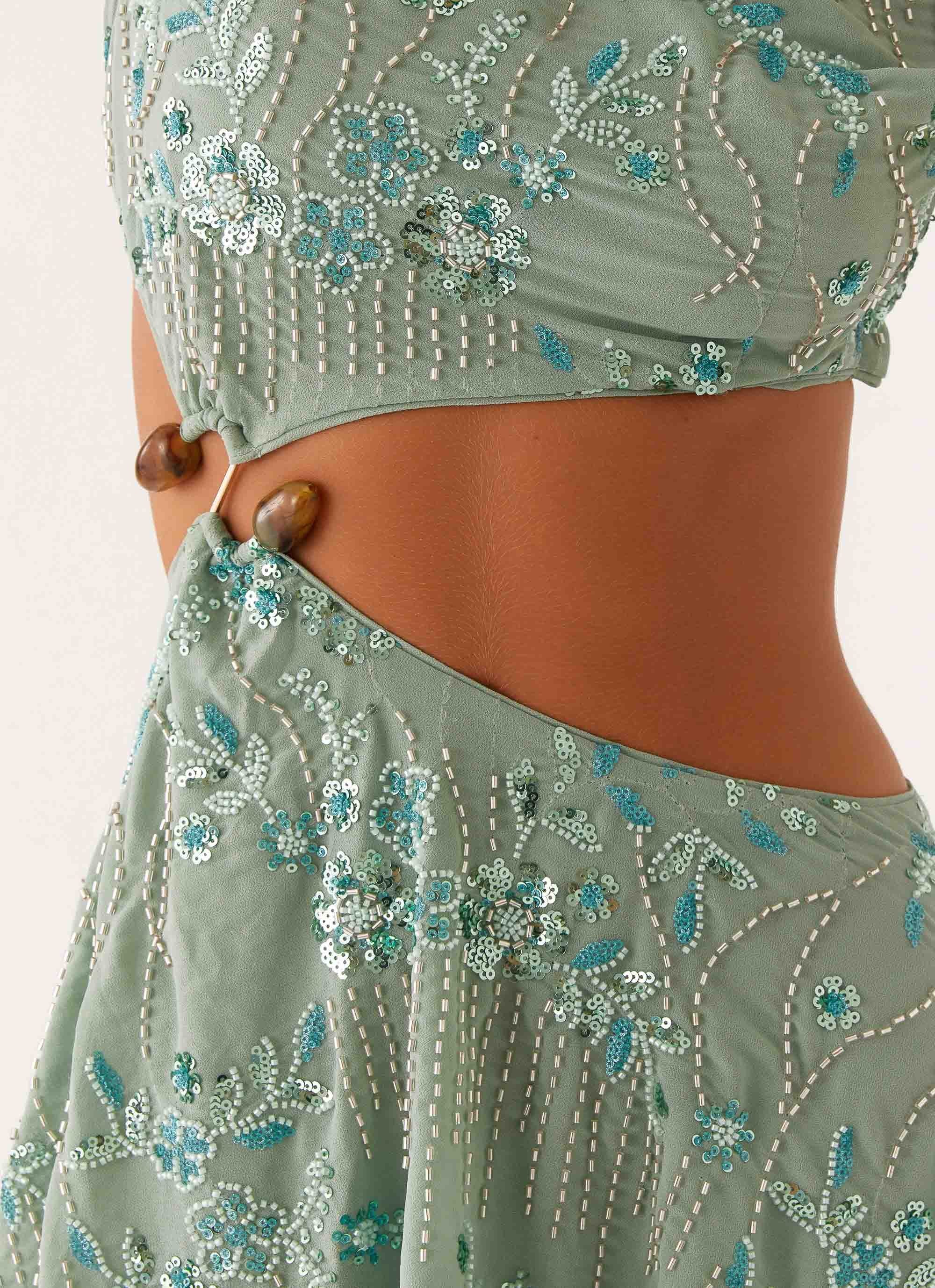Aletta Sequin Mini Dress - Mint - Image 6