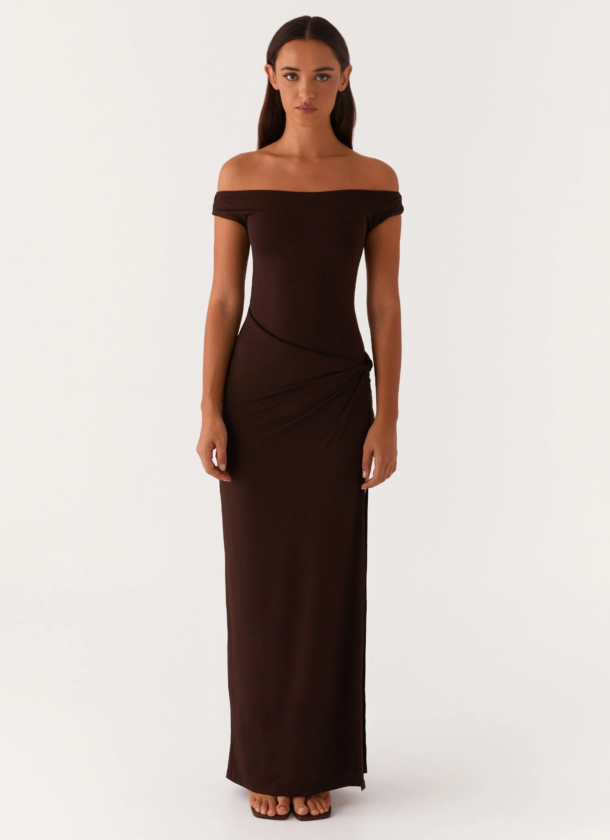 Amerie Maxi Dress - Chocolate - Image 3