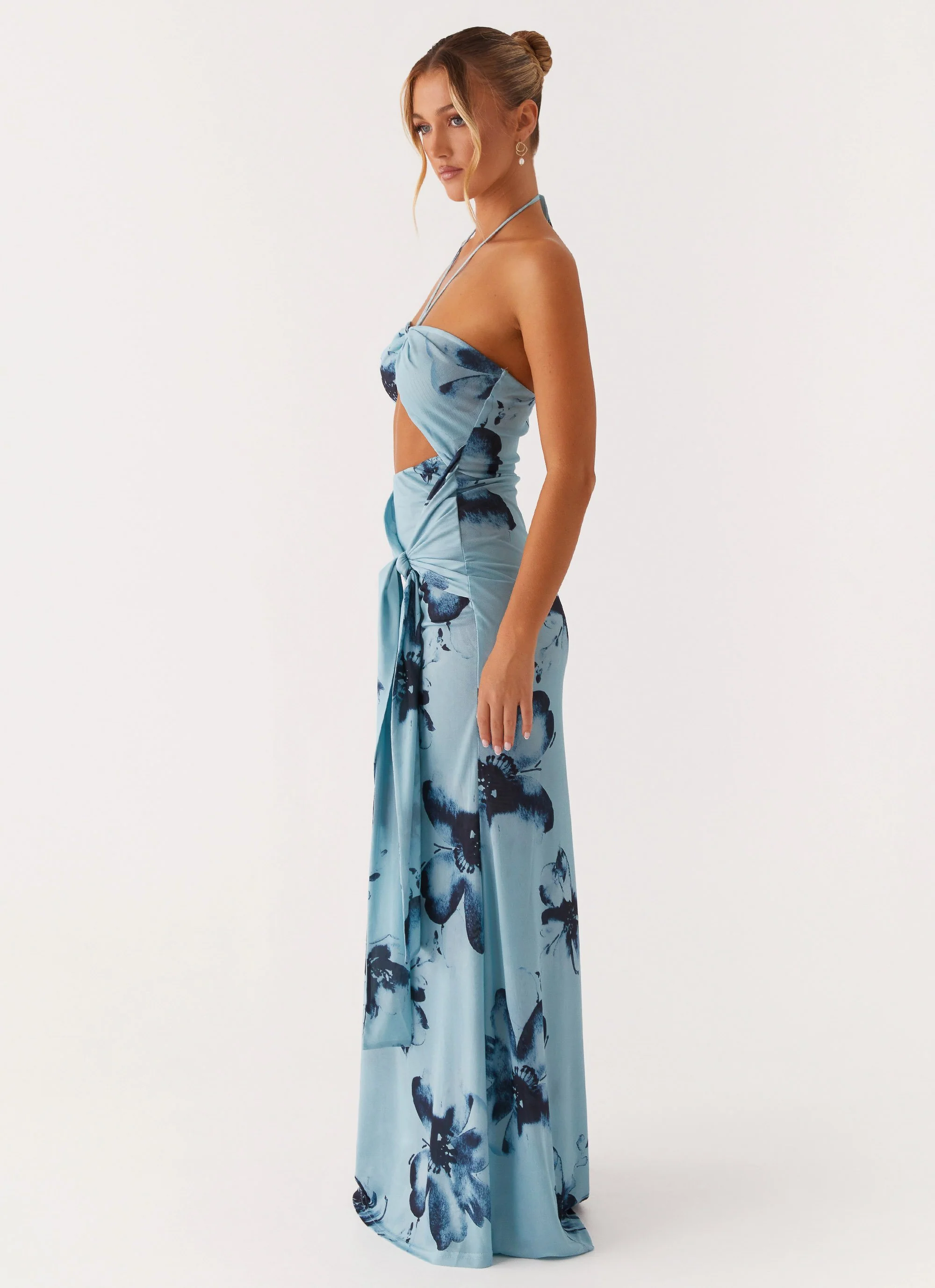 Antonia Maxi Dress - Black Blue Floral - Image 4