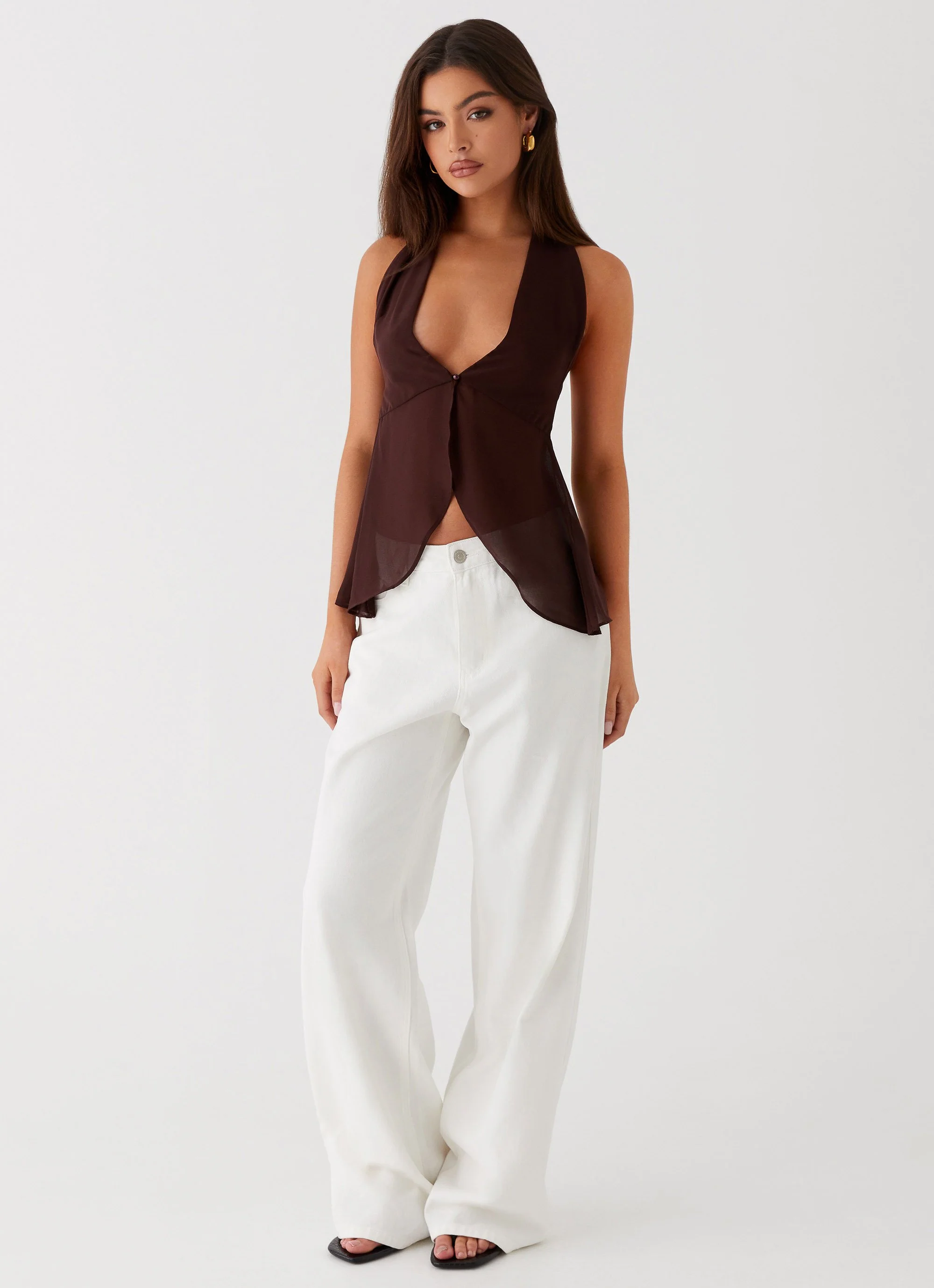 At Last Halterneck Top - Brown - Image 5