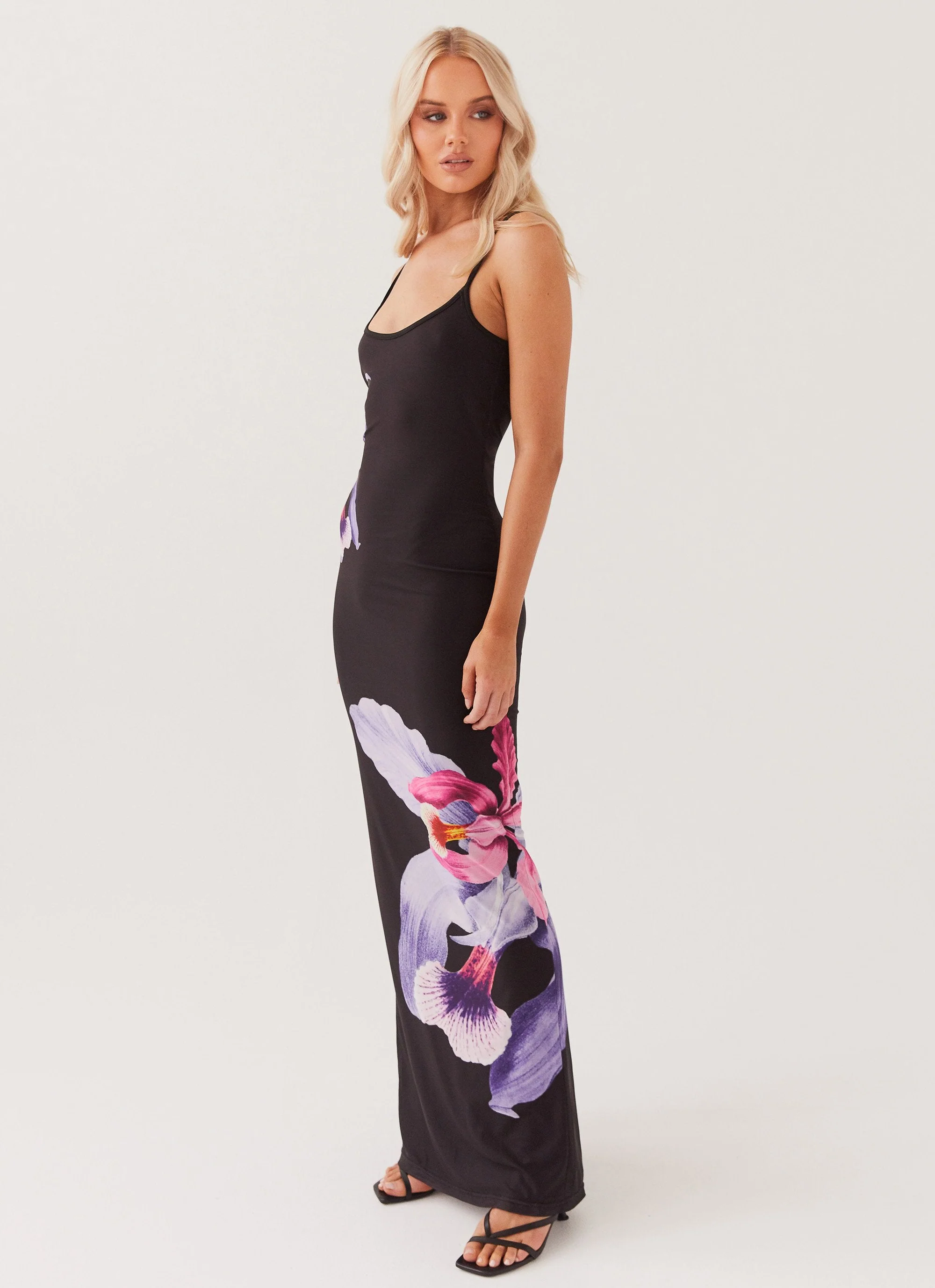Bad News Mesh Maxi Dress - Black Tulip - Image 3
