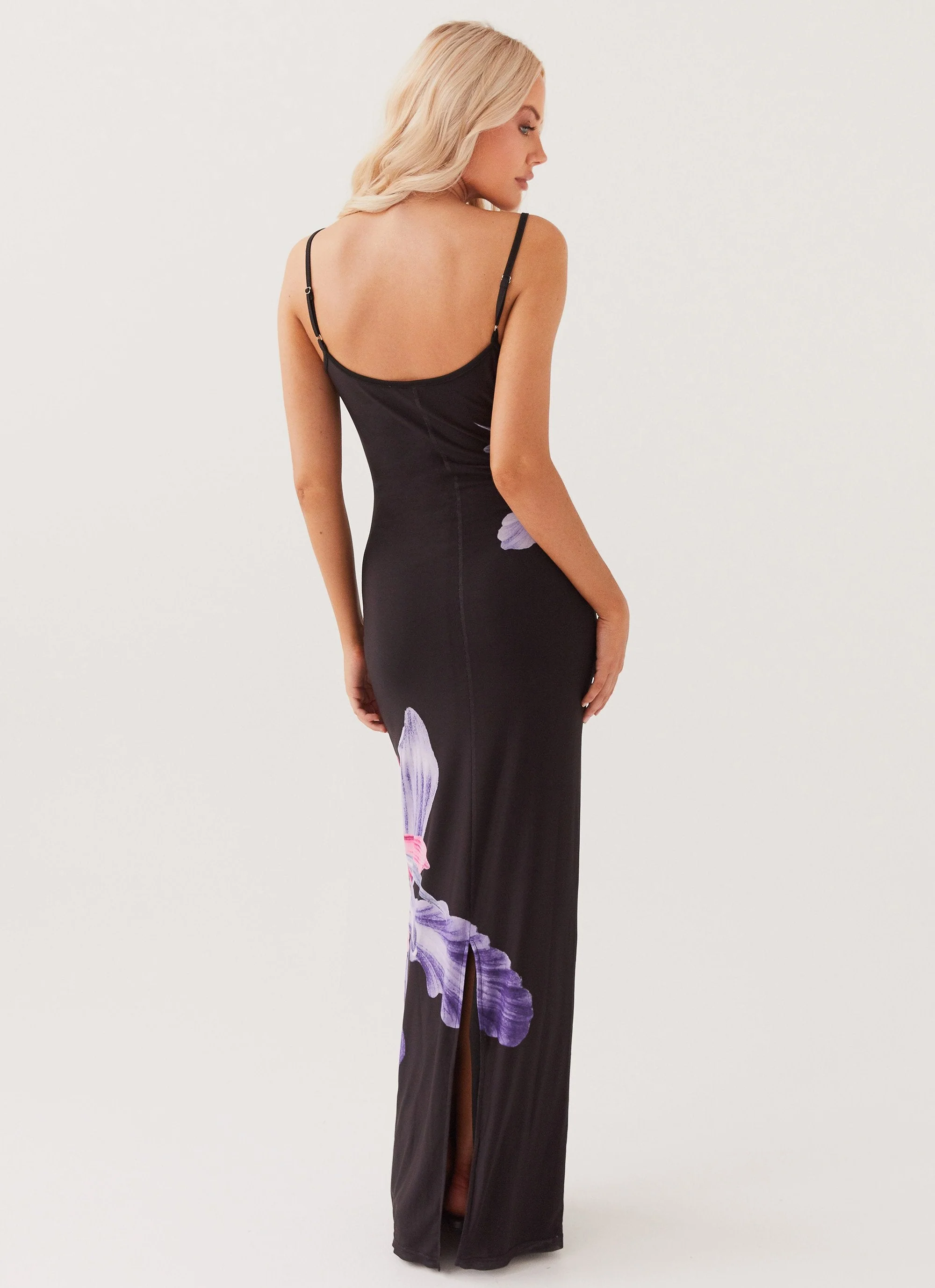 Bad News Mesh Maxi Dress - Black Tulip - Image 4