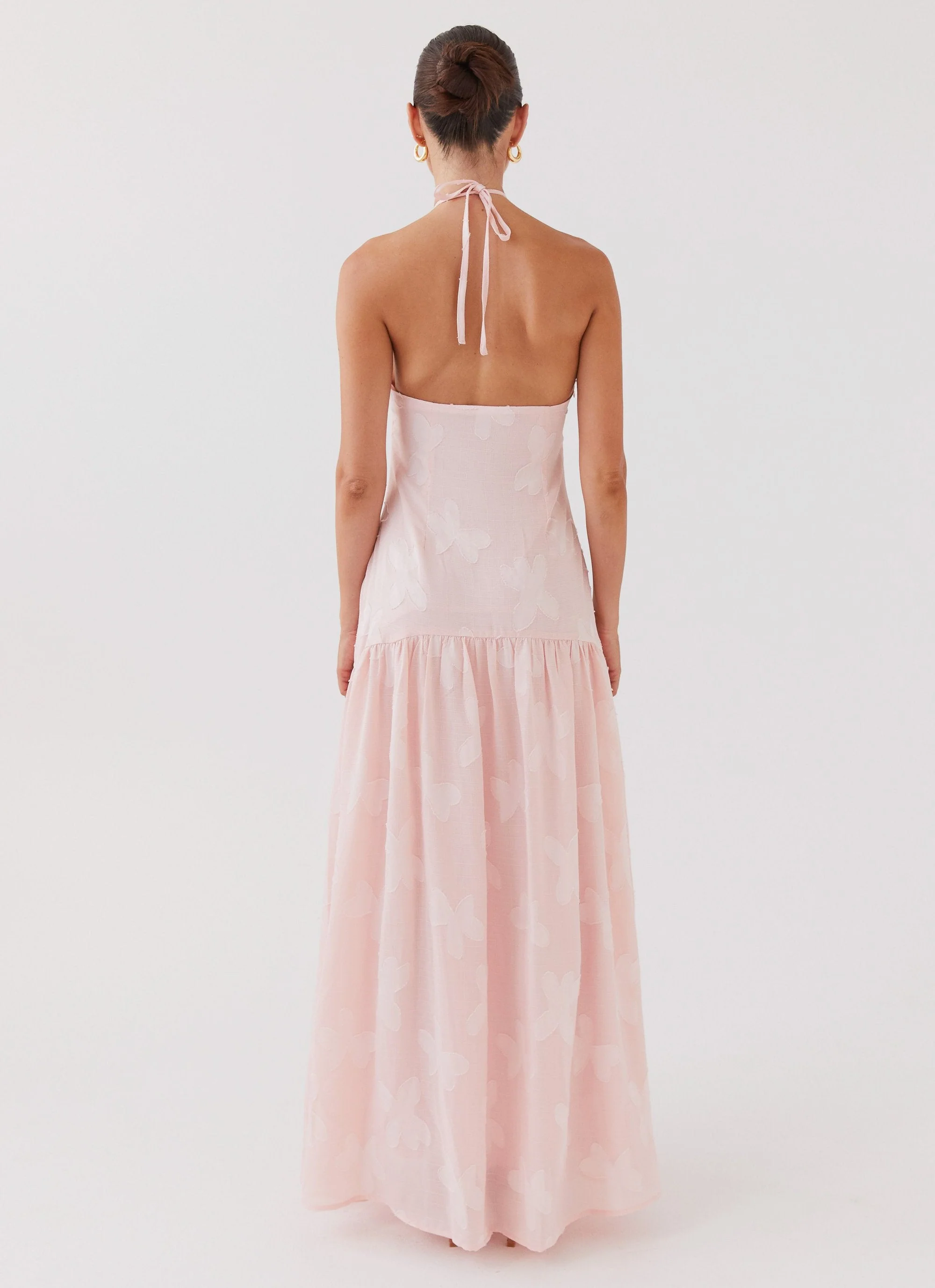 Blushed Cross Neckline Maxi Dress - Pink Petal - Image 5