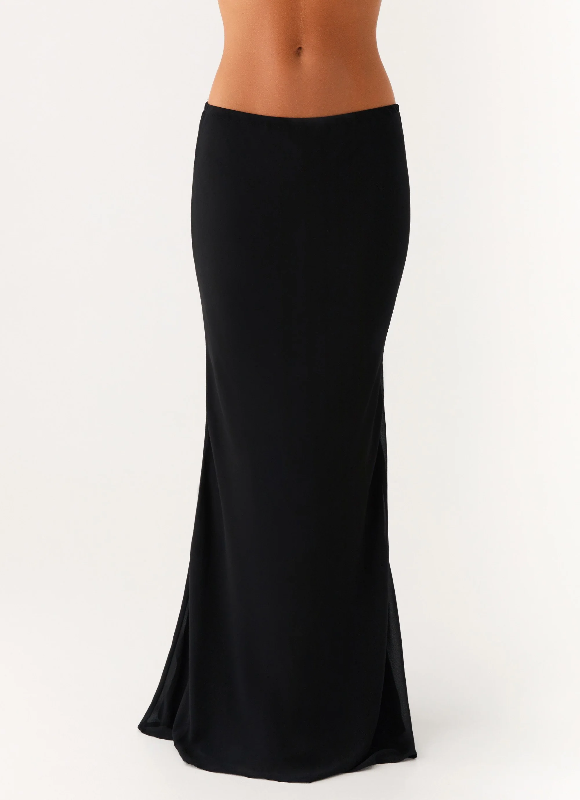 Canyon Chiffon Maxi Skirt - Black - Image 5