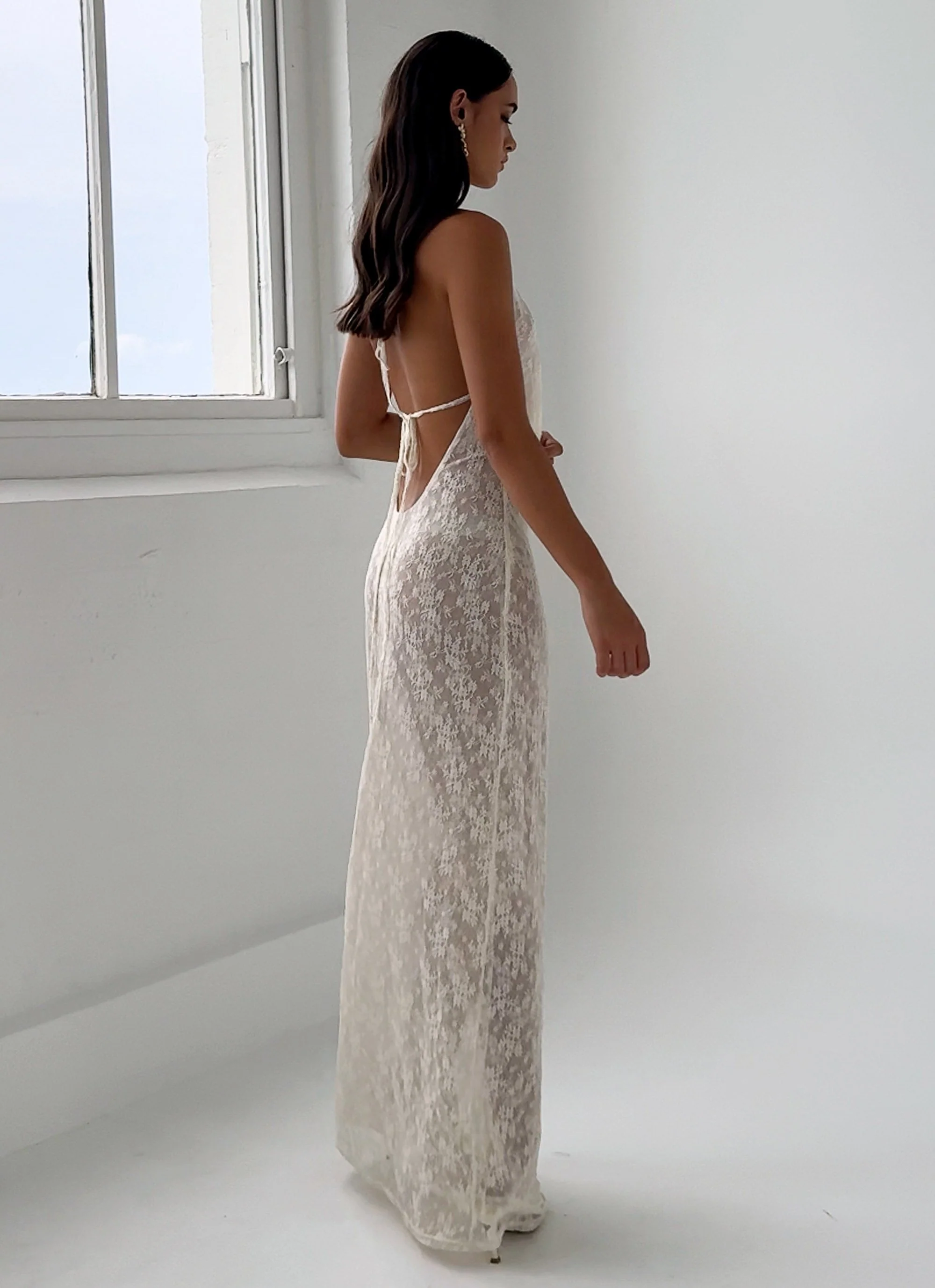 Champagne Coastline Maxi Dress - Ivory - Image 5