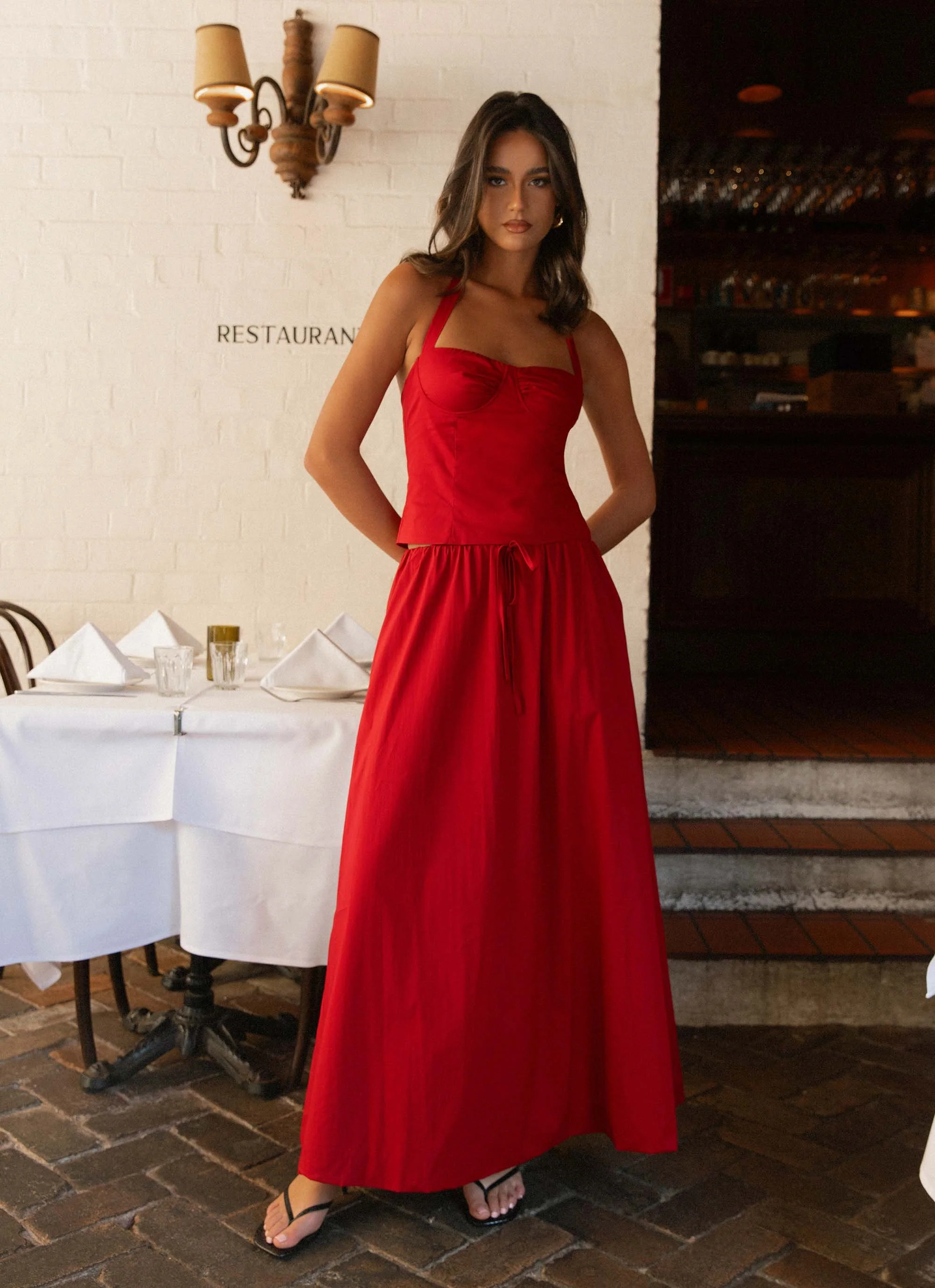 Cheryl Maxi Skirt - Cherry Red - Image 6