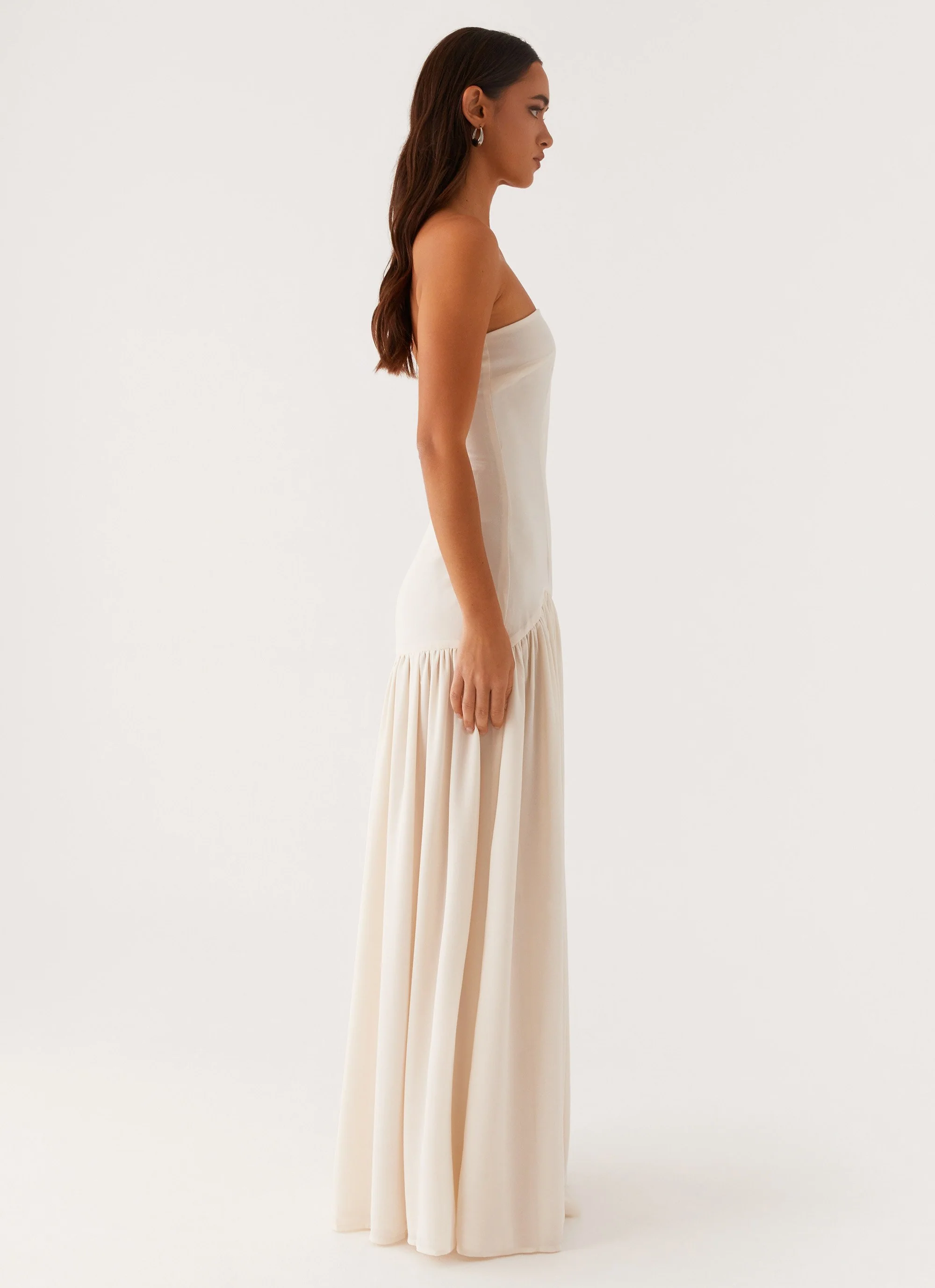 Eden Strapless Maxi Dress - Ivory - Image 4
