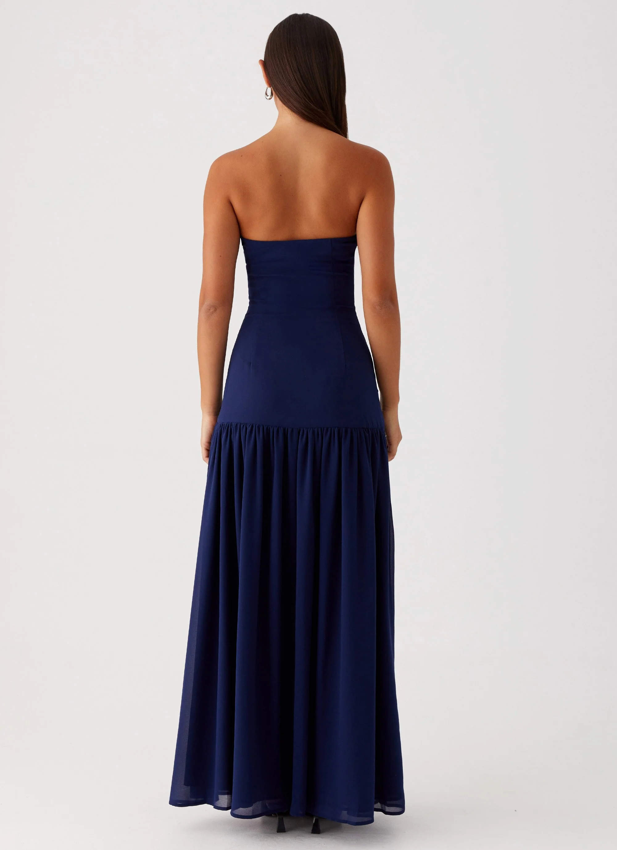Eden Strapless Maxi Dress - Navy - Image 4