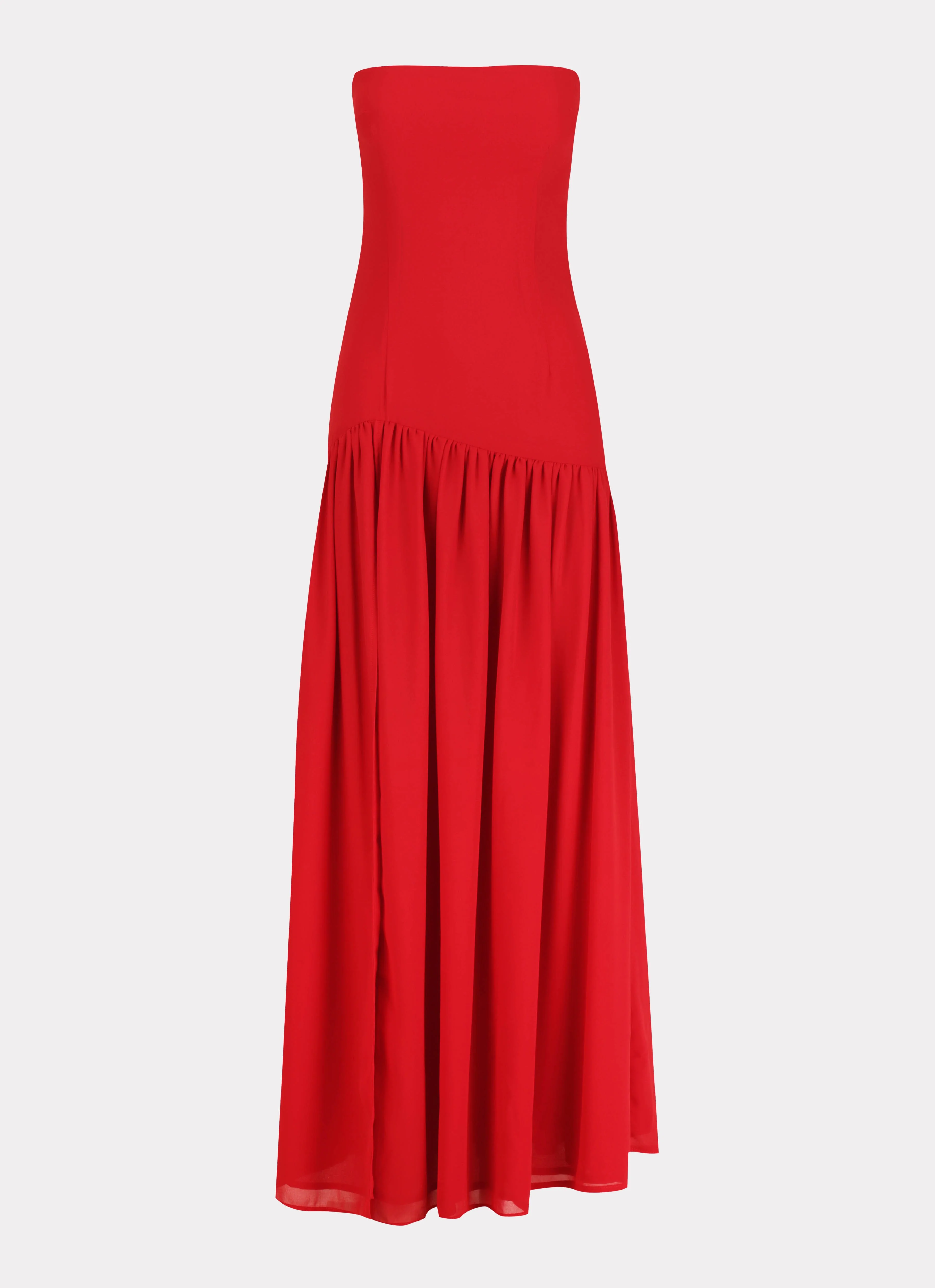 Eden Strapless Maxi Dress - Red - Image 8