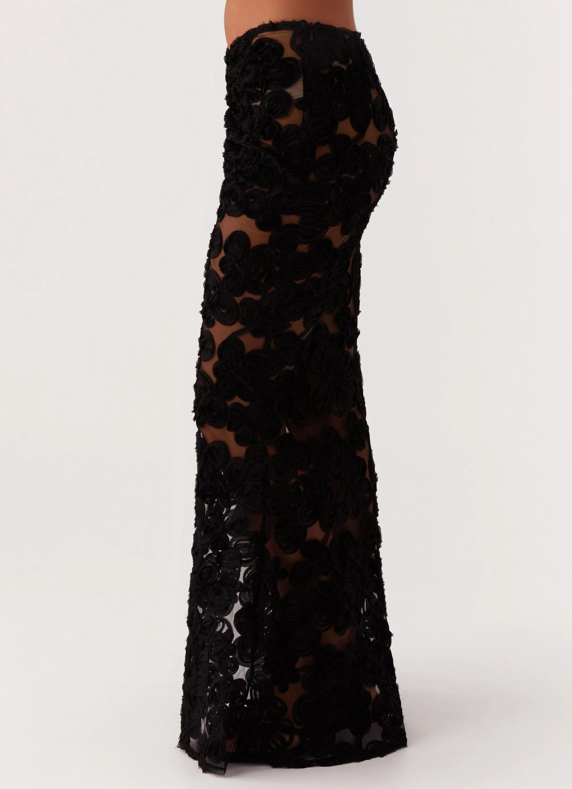 Fiorella Floret Maxi Skirt - Black - Image 3