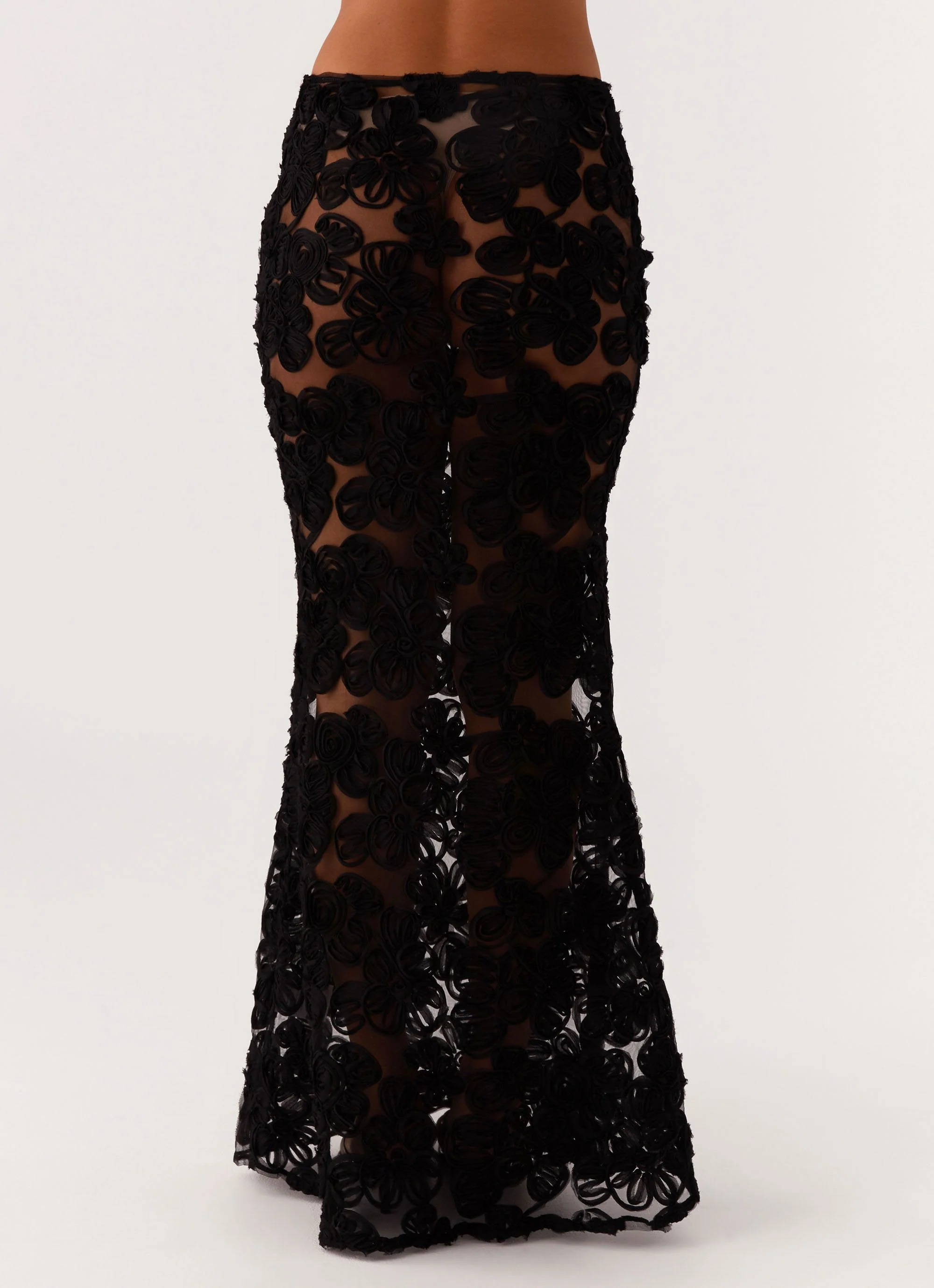 Fiorella Floret Maxi Skirt - Black - Image 4