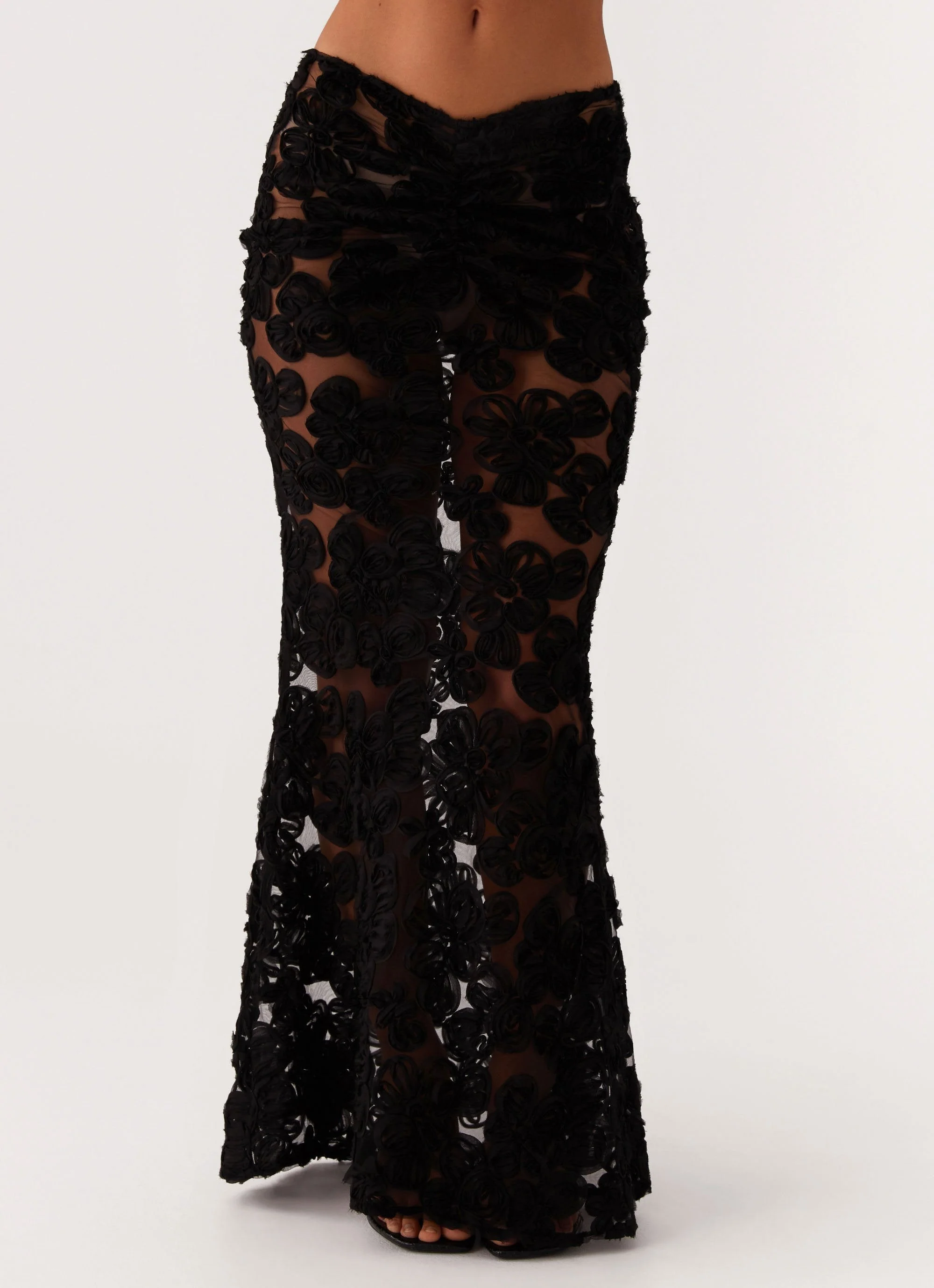 Fiorella Floret Maxi Skirt - Black - Image 5