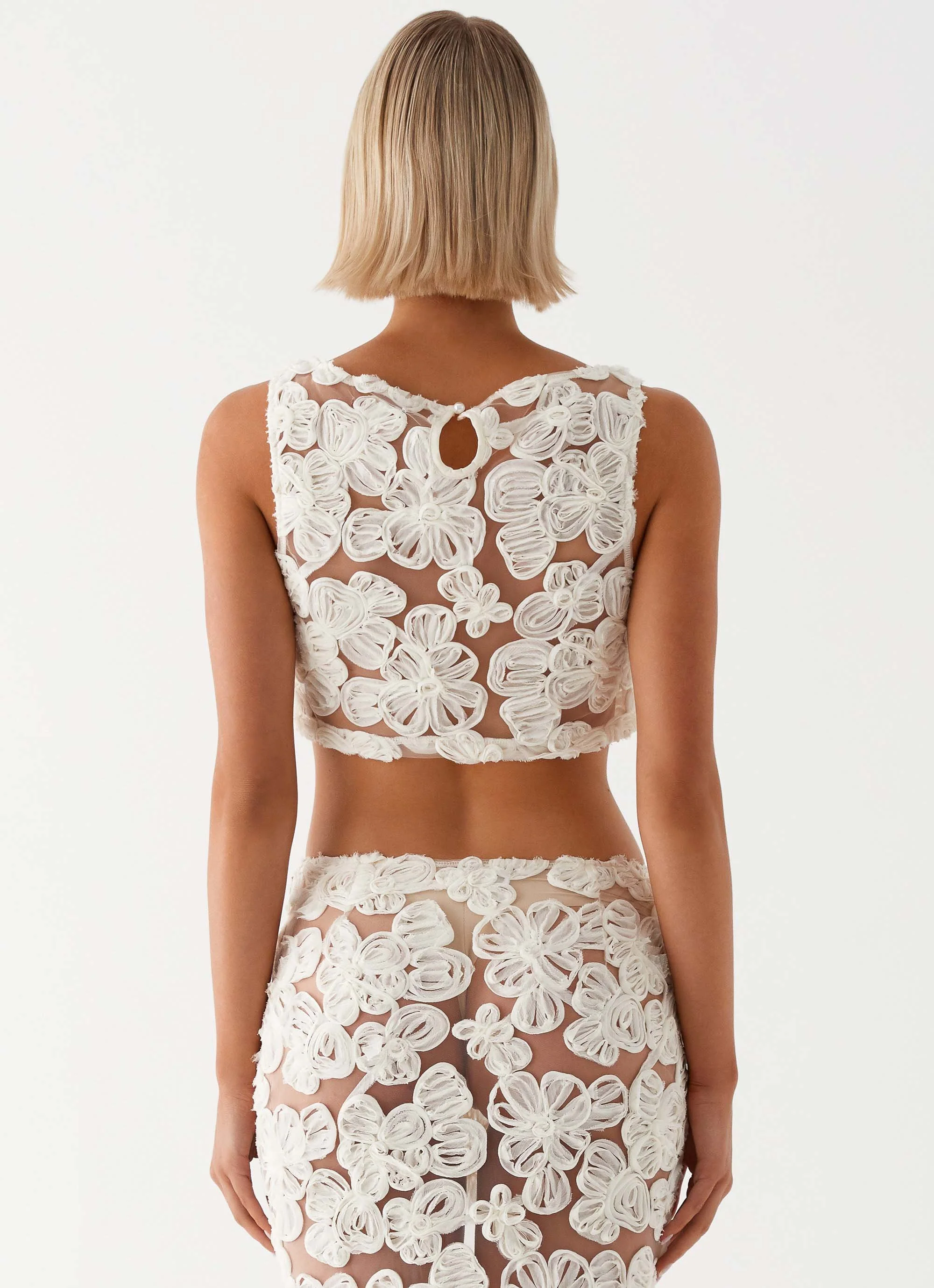 Fiorella Floret Top - Ivory - Image 4