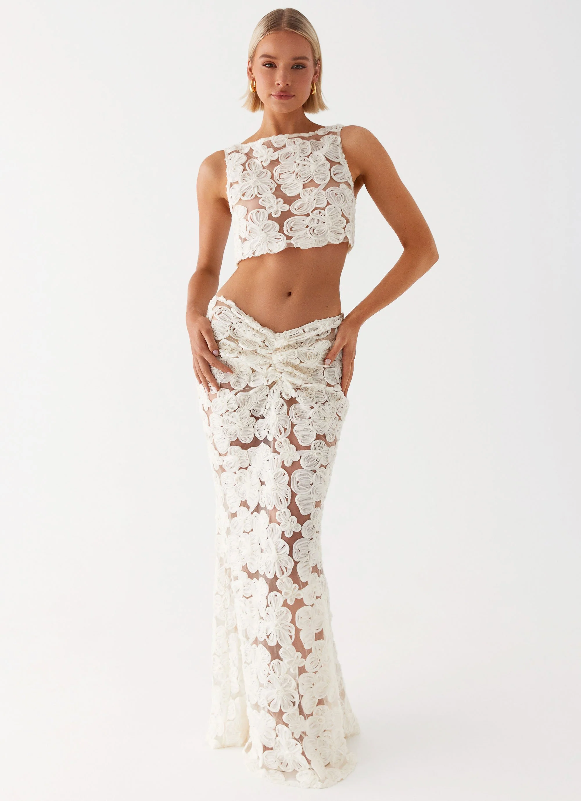Fiorella Floret Top - Ivory - Image 5