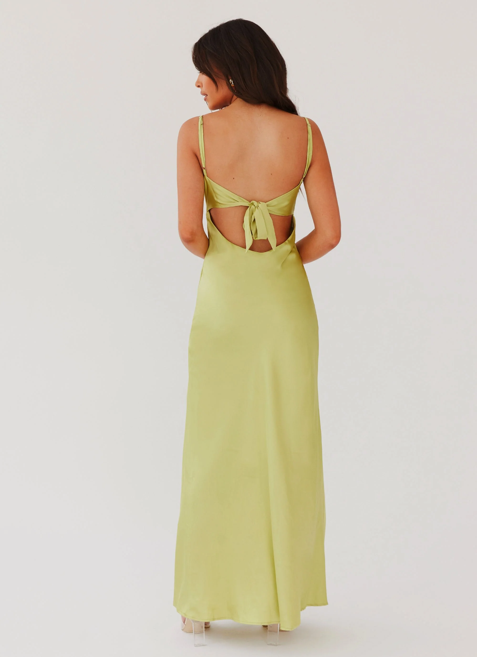 Flora Satin Maxi Dress - Green Expectations - Image 3