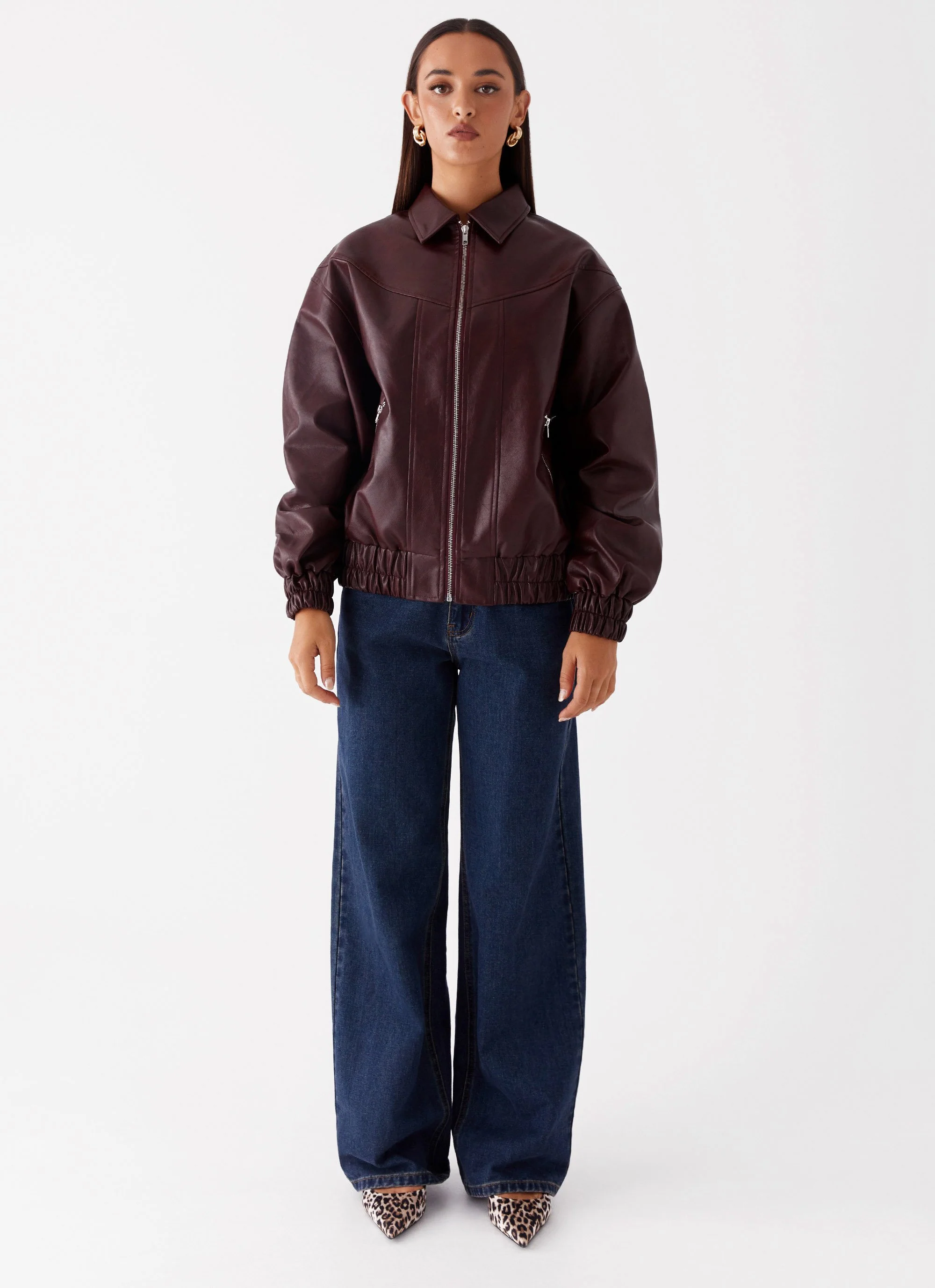 Holland Bomber Jacket - Wine - Image 3