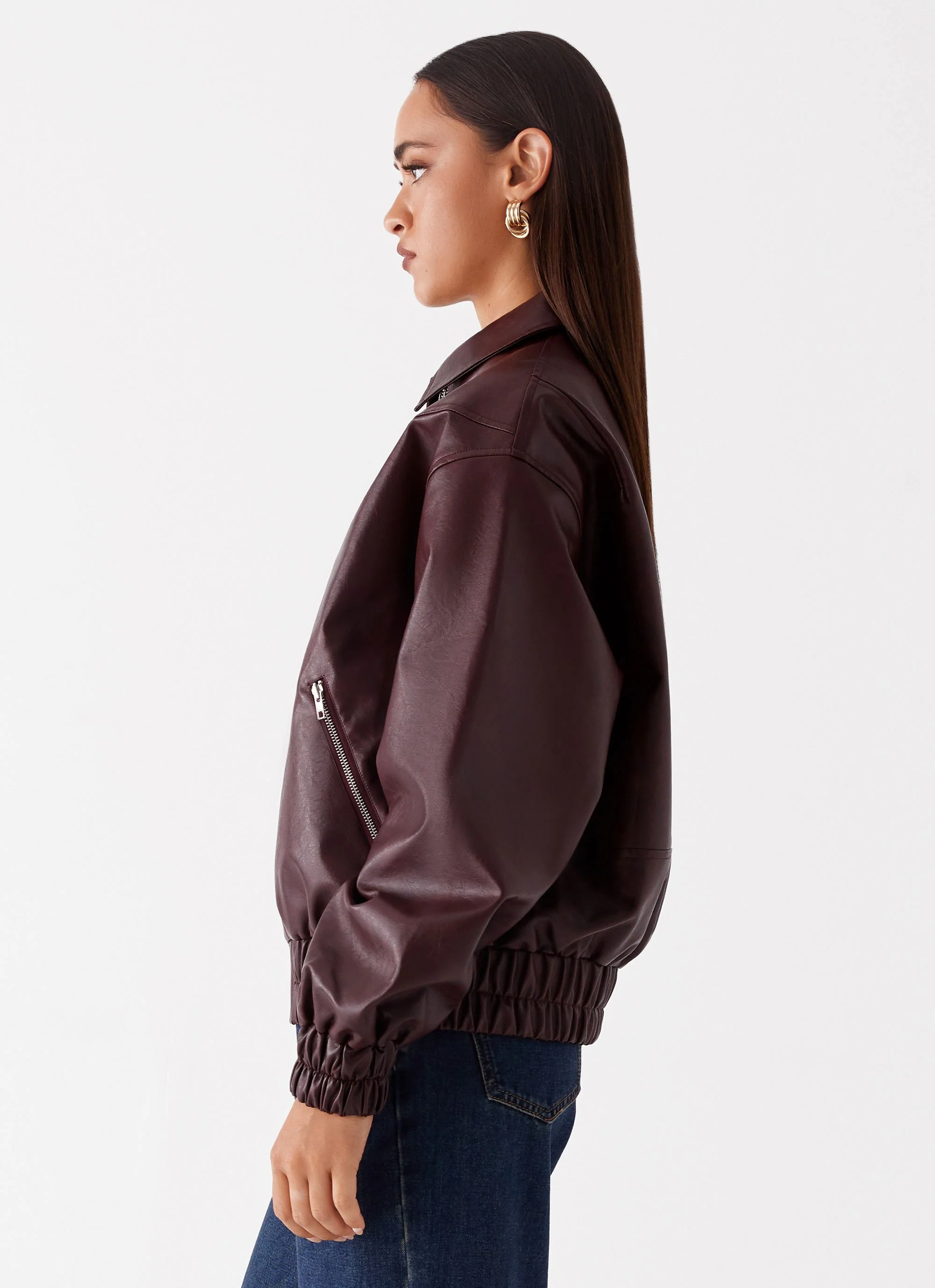 Holland Bomber Jacket - Wine - Image 4