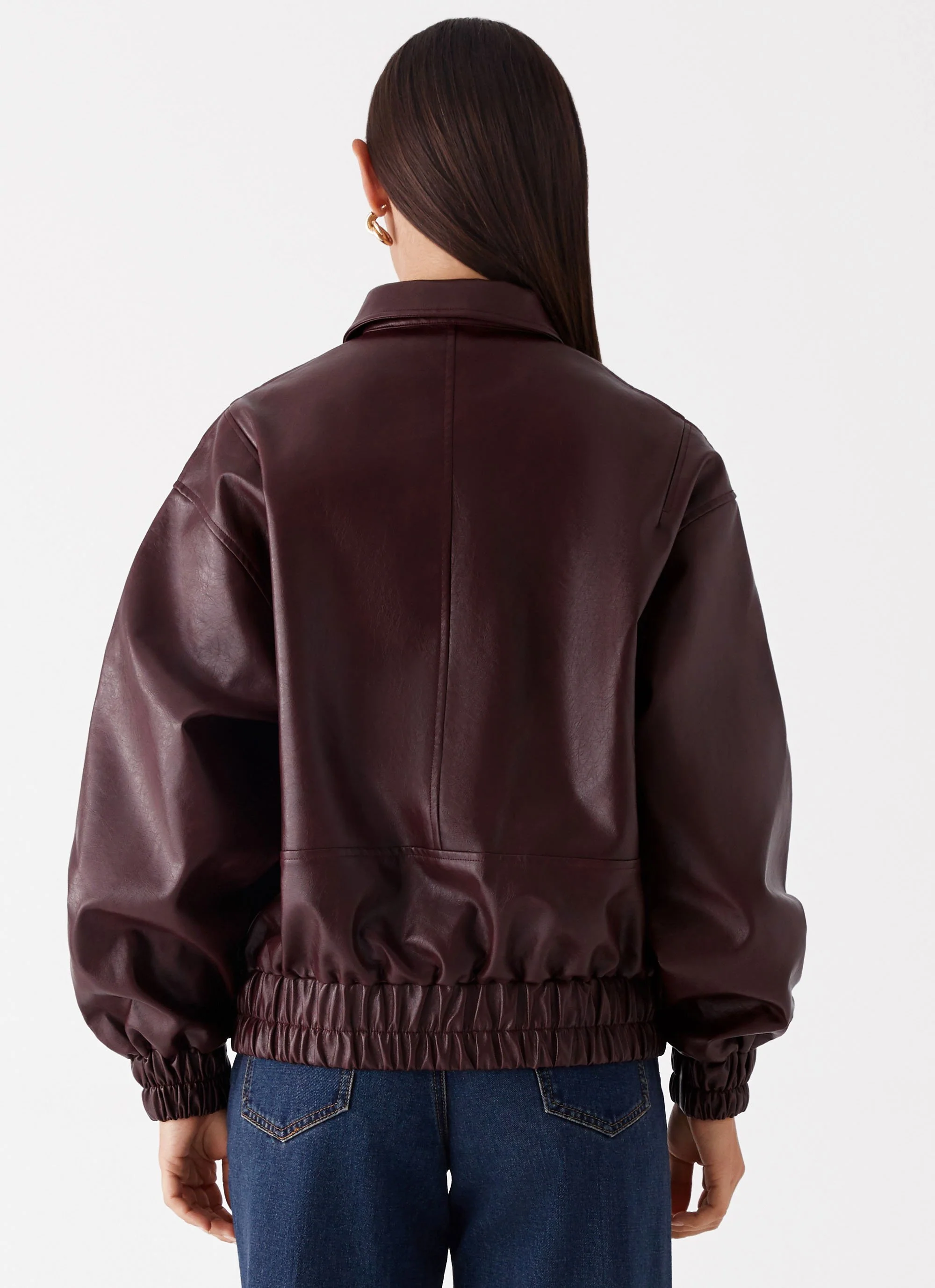 Holland Bomber Jacket - Wine - Image 5