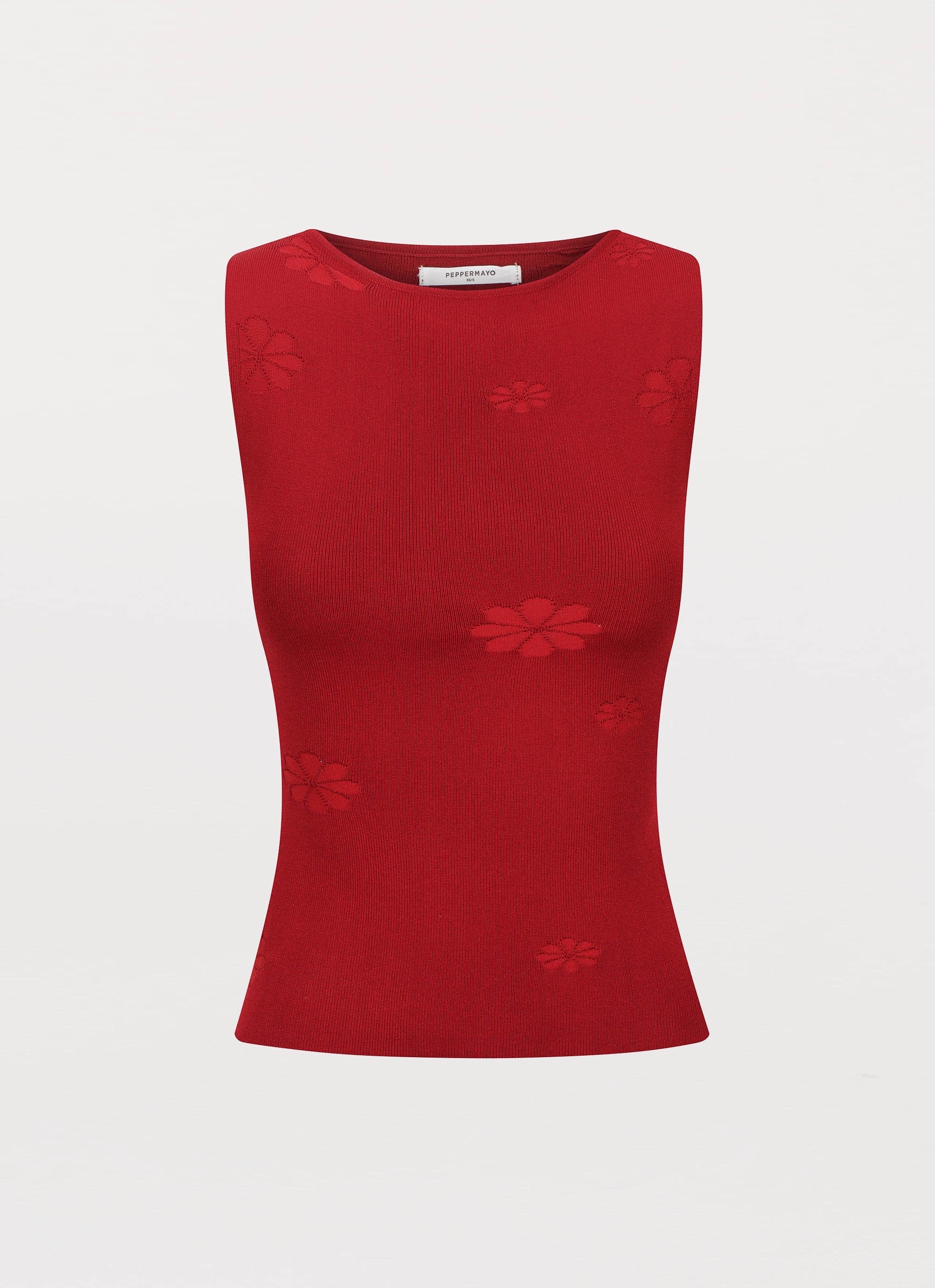 Holly Knit Tank - Rouge Red - Image 3