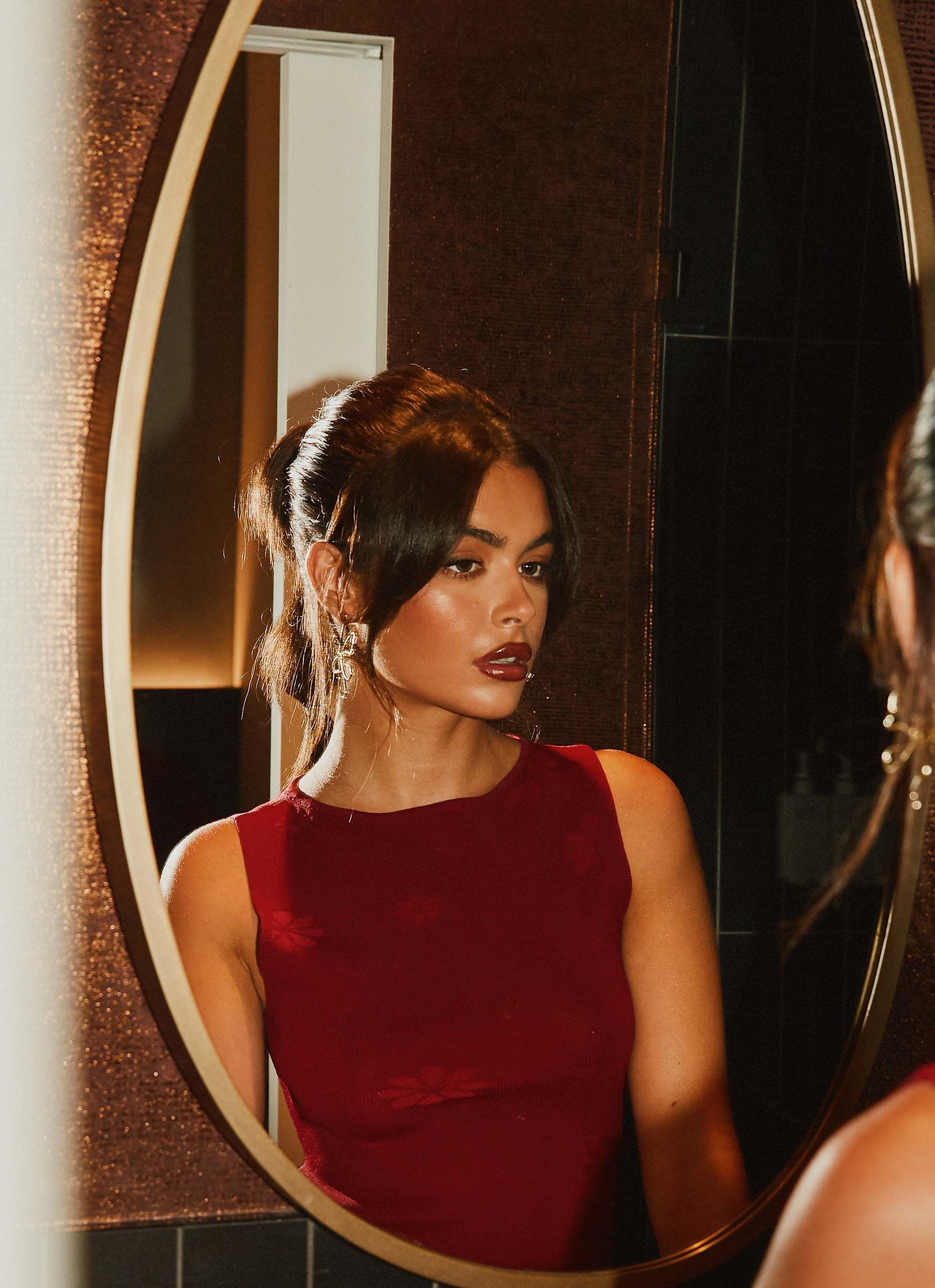 Holly Knit Tank - Rouge Red - Image 6