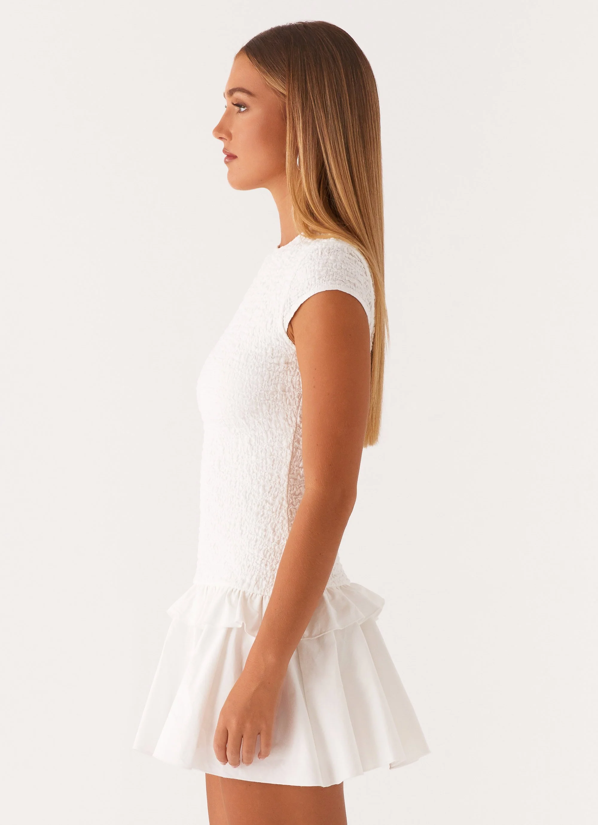 Hopeless Romantic Mini Dress - White - Image 3