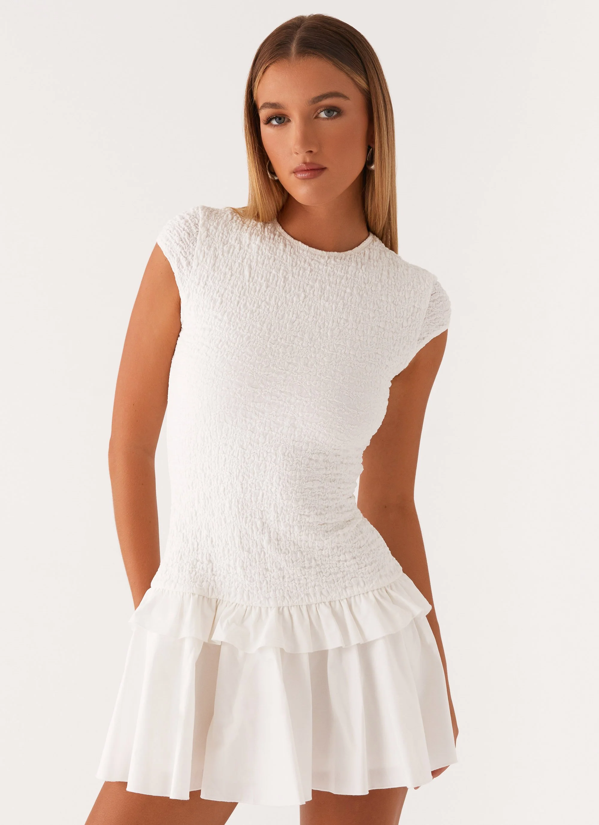 Hopeless Romantic Mini Dress - White - Image 5