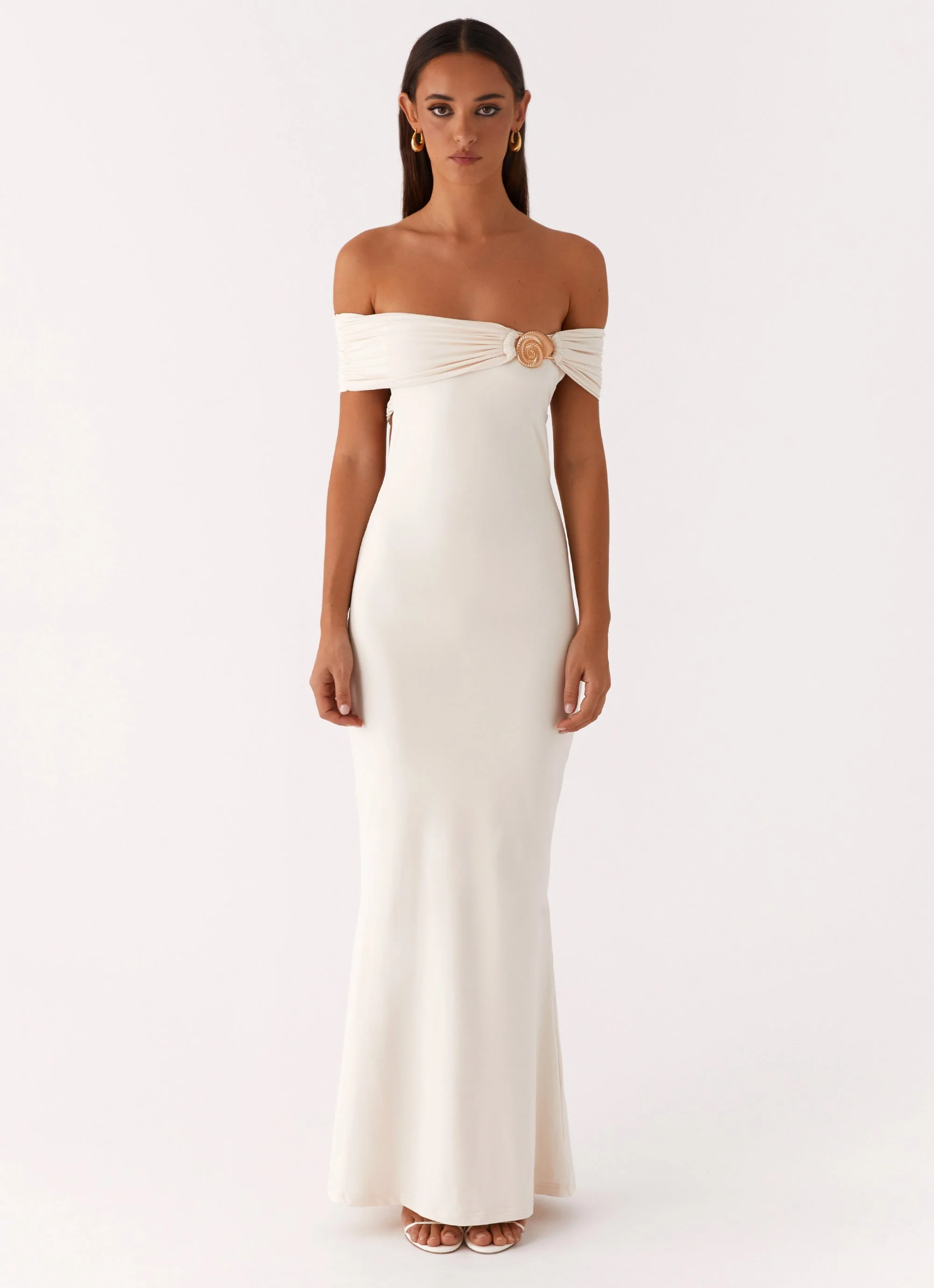 Illusion Maxi Dress - Ivory - Image 4