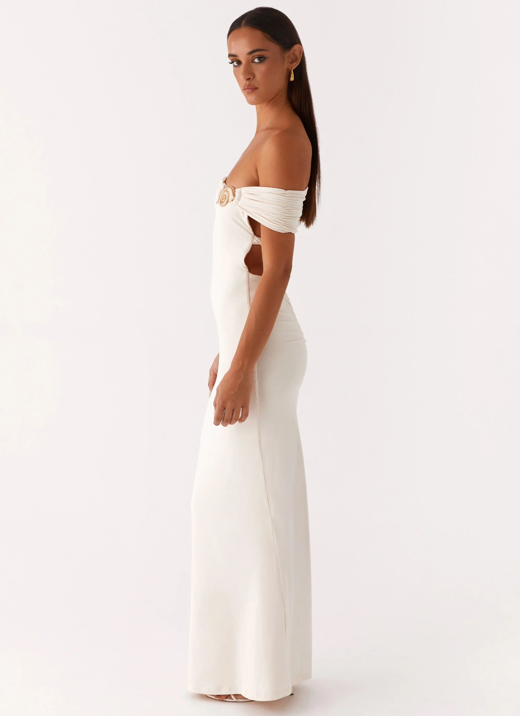 Illusion Maxi Dress - Ivory - Image 5