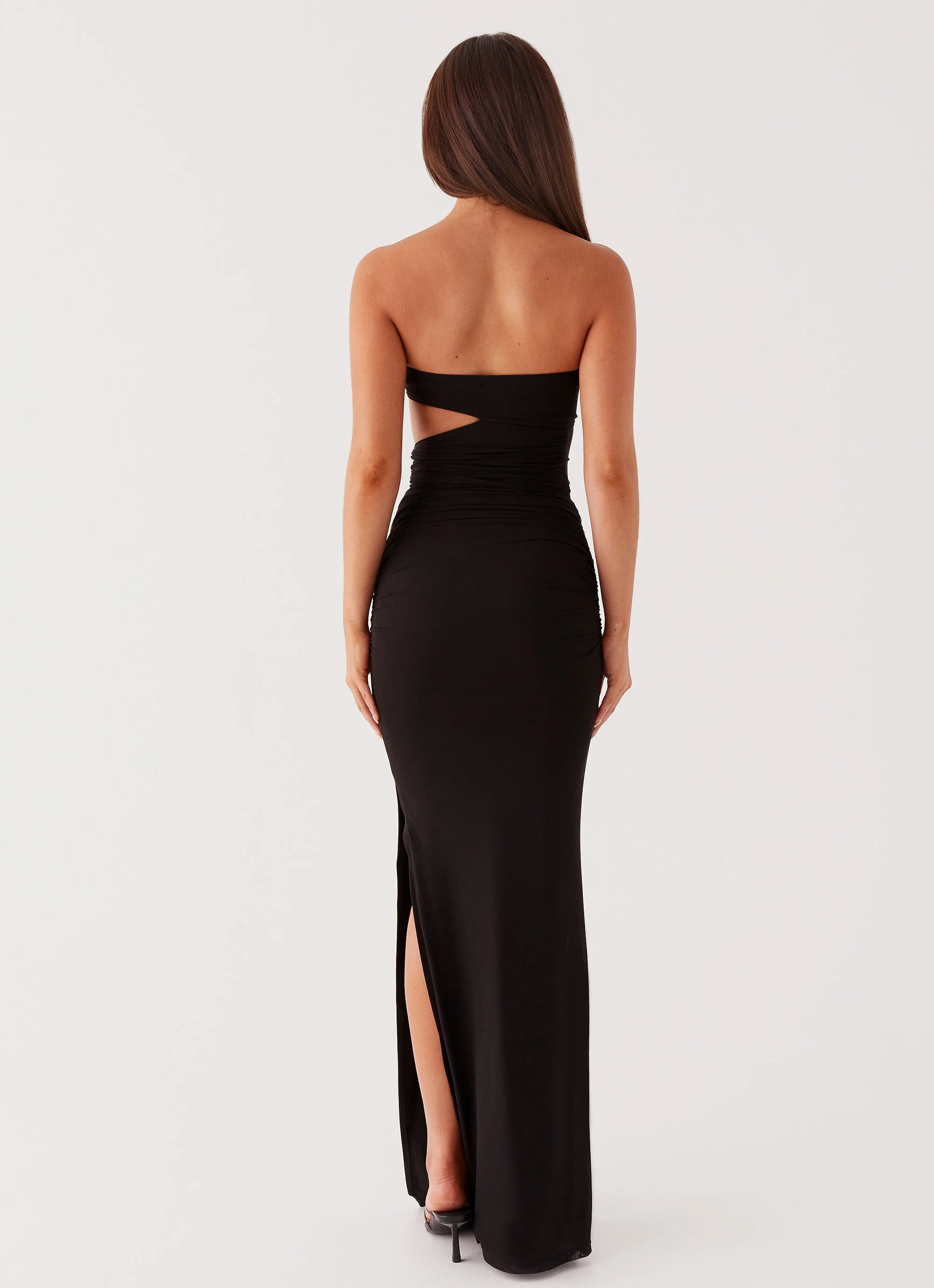 Into Pieces Mesh Maxi Dress - Black - Image 3