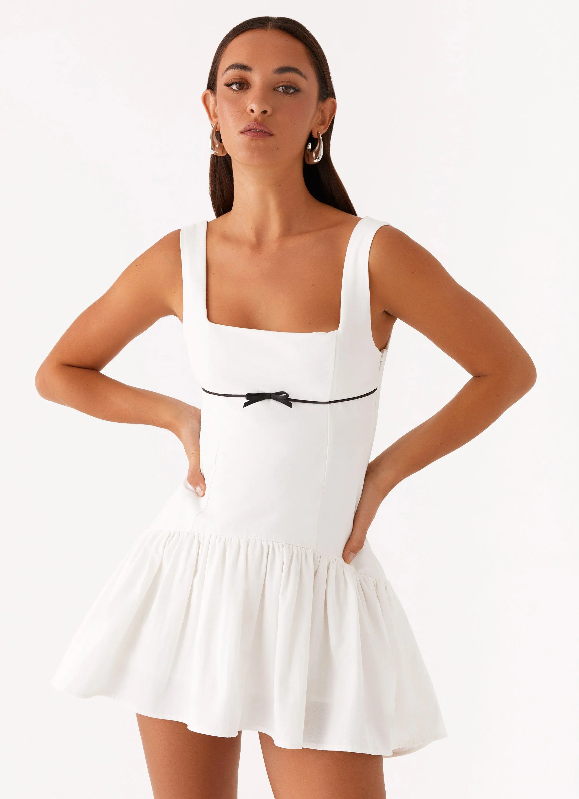Jolene Mini Dress - White - Image 6