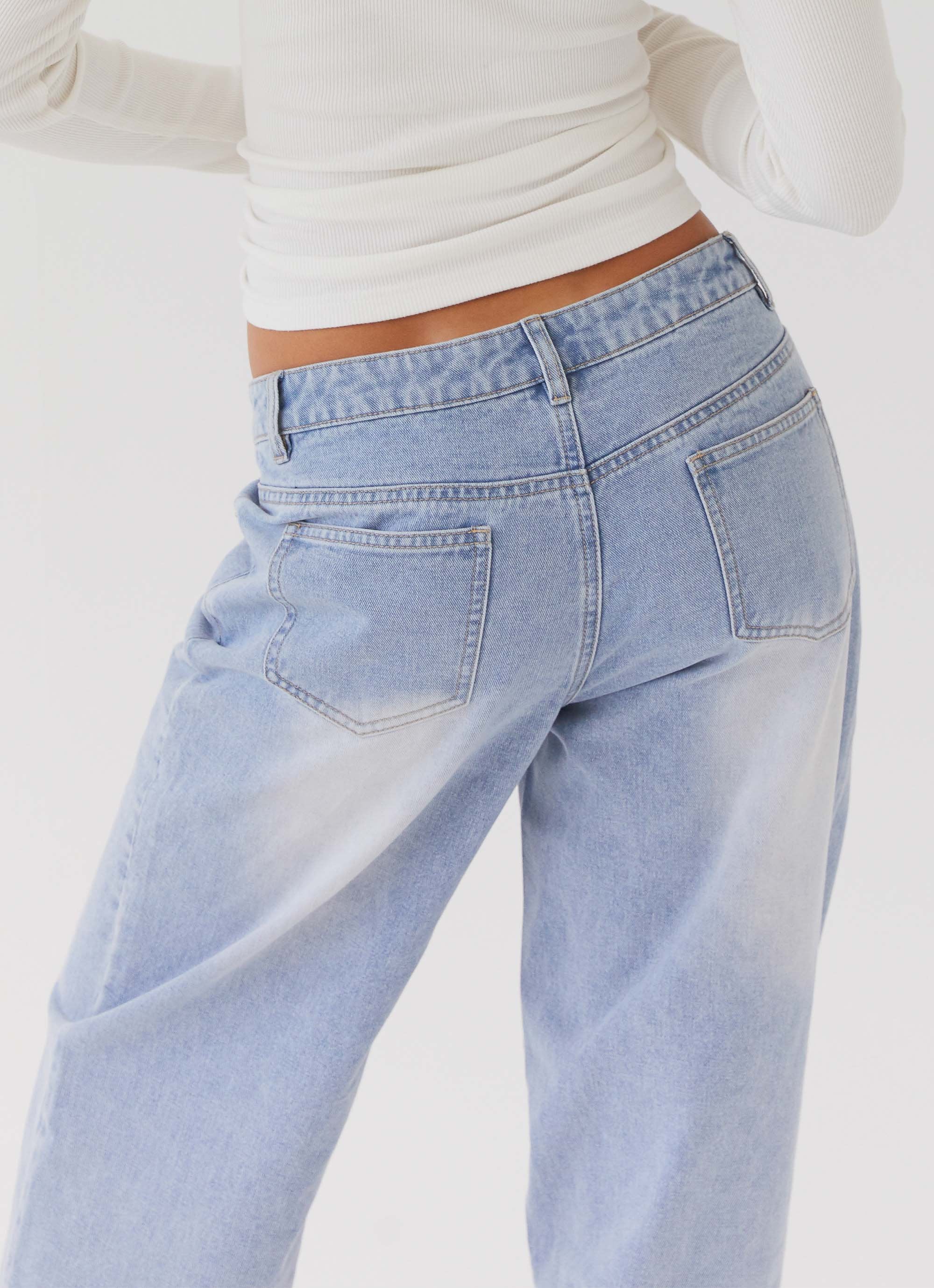 Keanna Low Rise Denim Jeans - Light Blue - Image 5