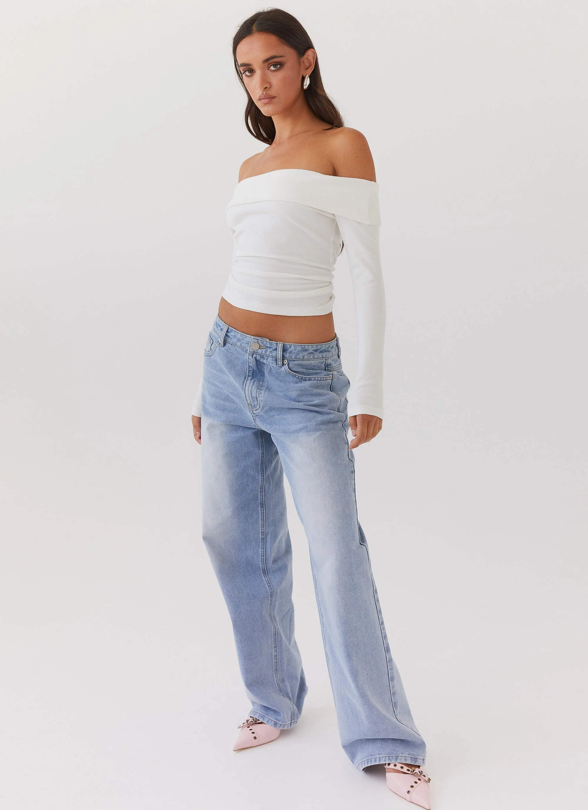 Keanna Low Rise Denim Jeans - Light Blue - Image 6