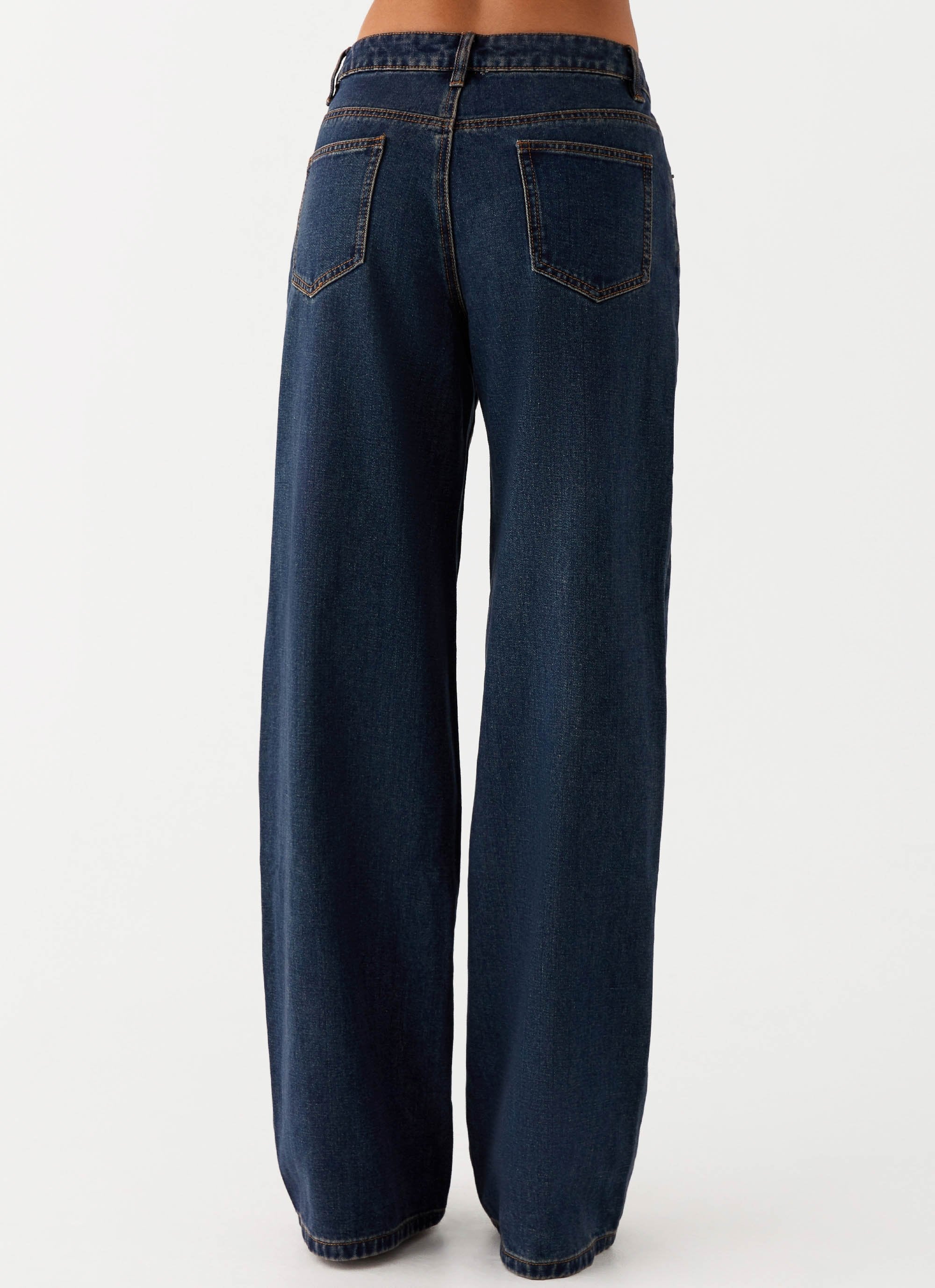 Keanna Low Rise Denim Jeans - Washed Denim - Image 5