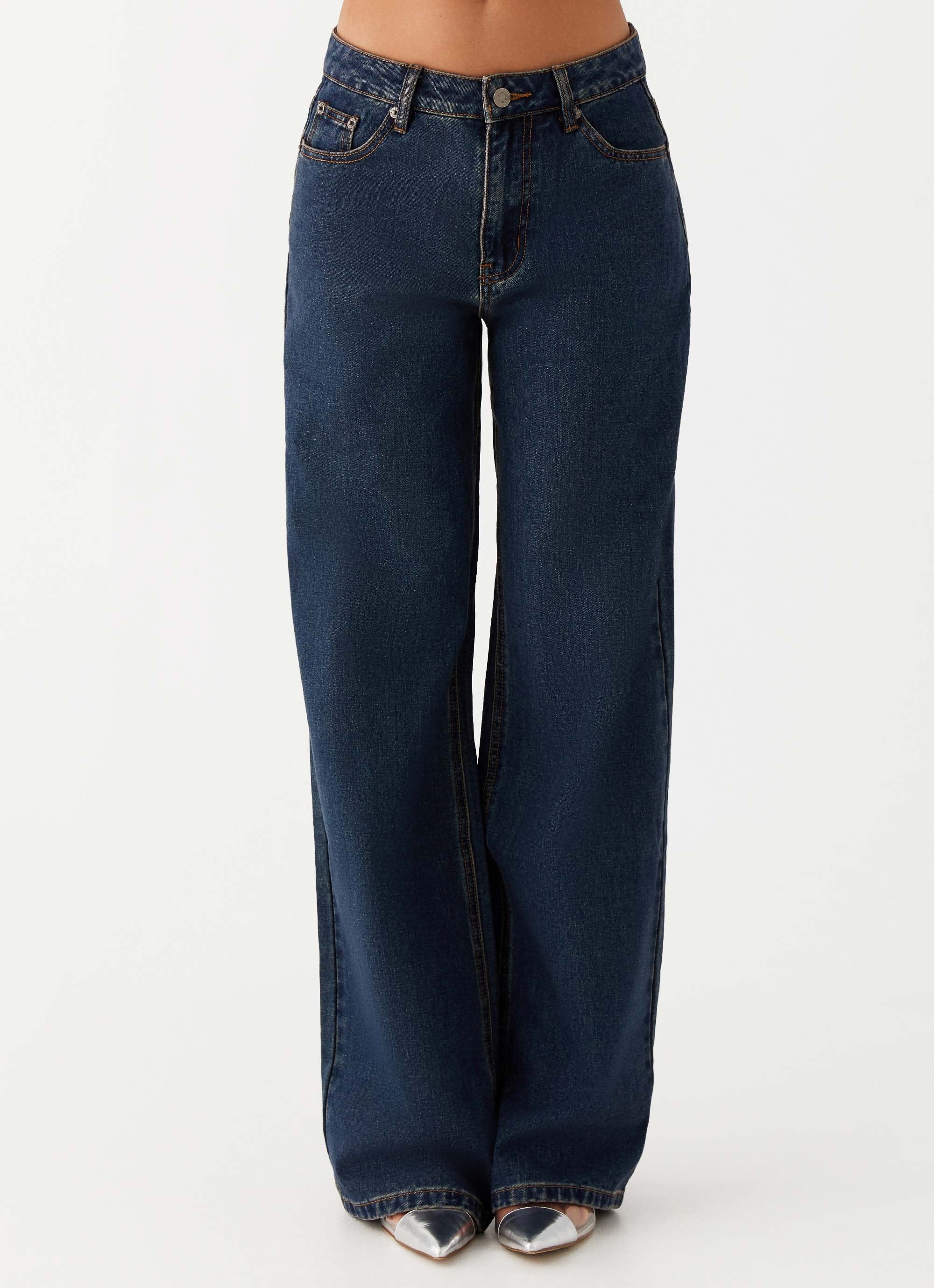 Keanna Low Rise Denim Jeans - Washed Denim - Image 6