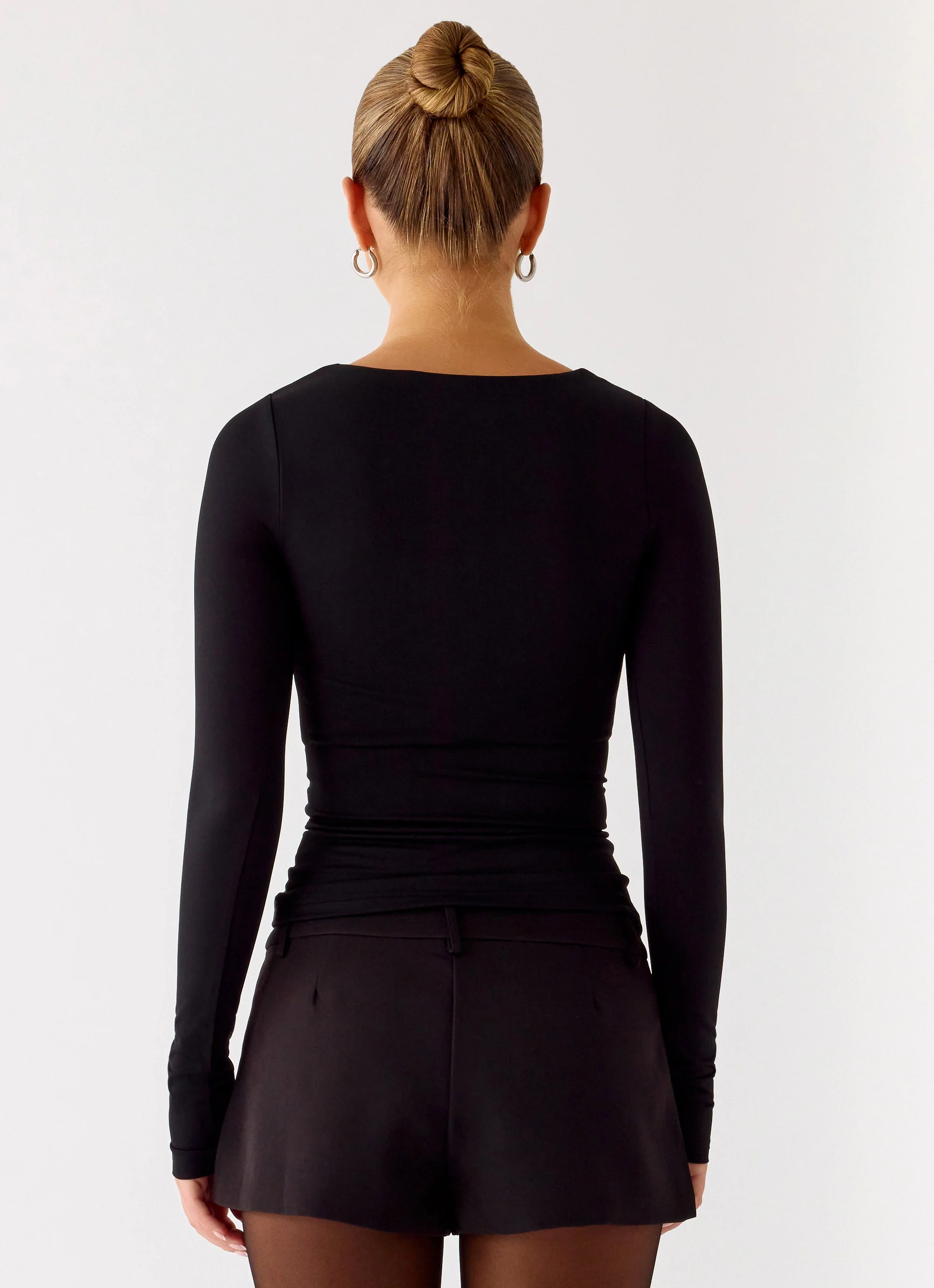 Kiely Long Sleeve Top - Black - Image 4