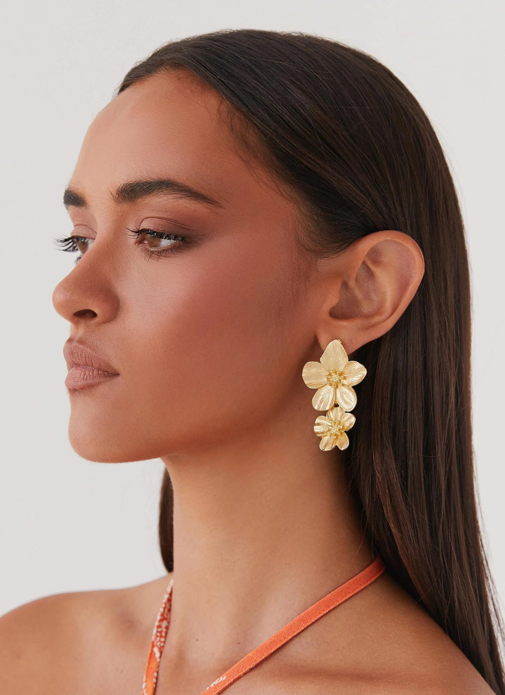 Lola Love Flower Earrings - Gold - Image 3