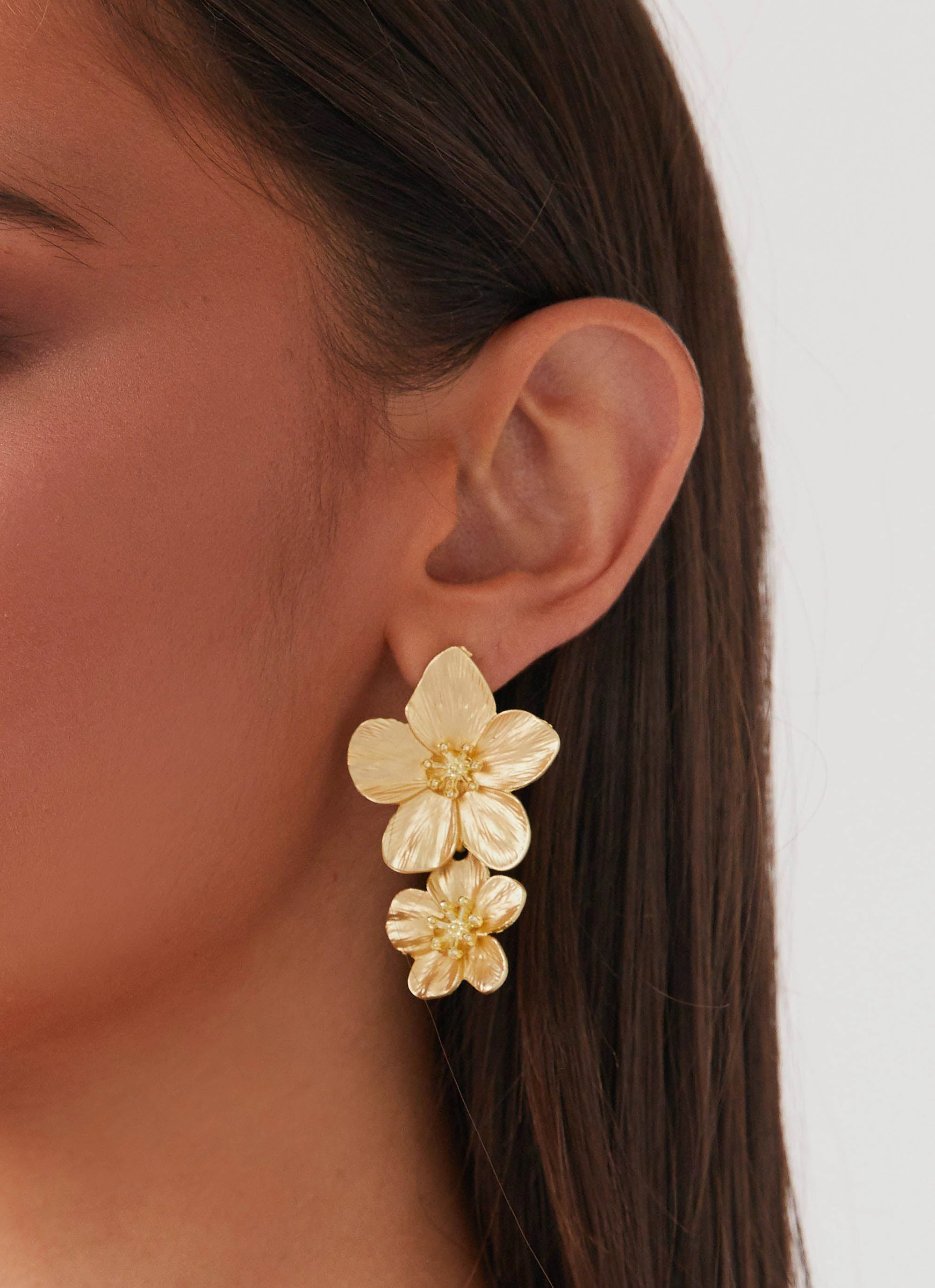 Lola Love Flower Earrings - Gold - Image 4