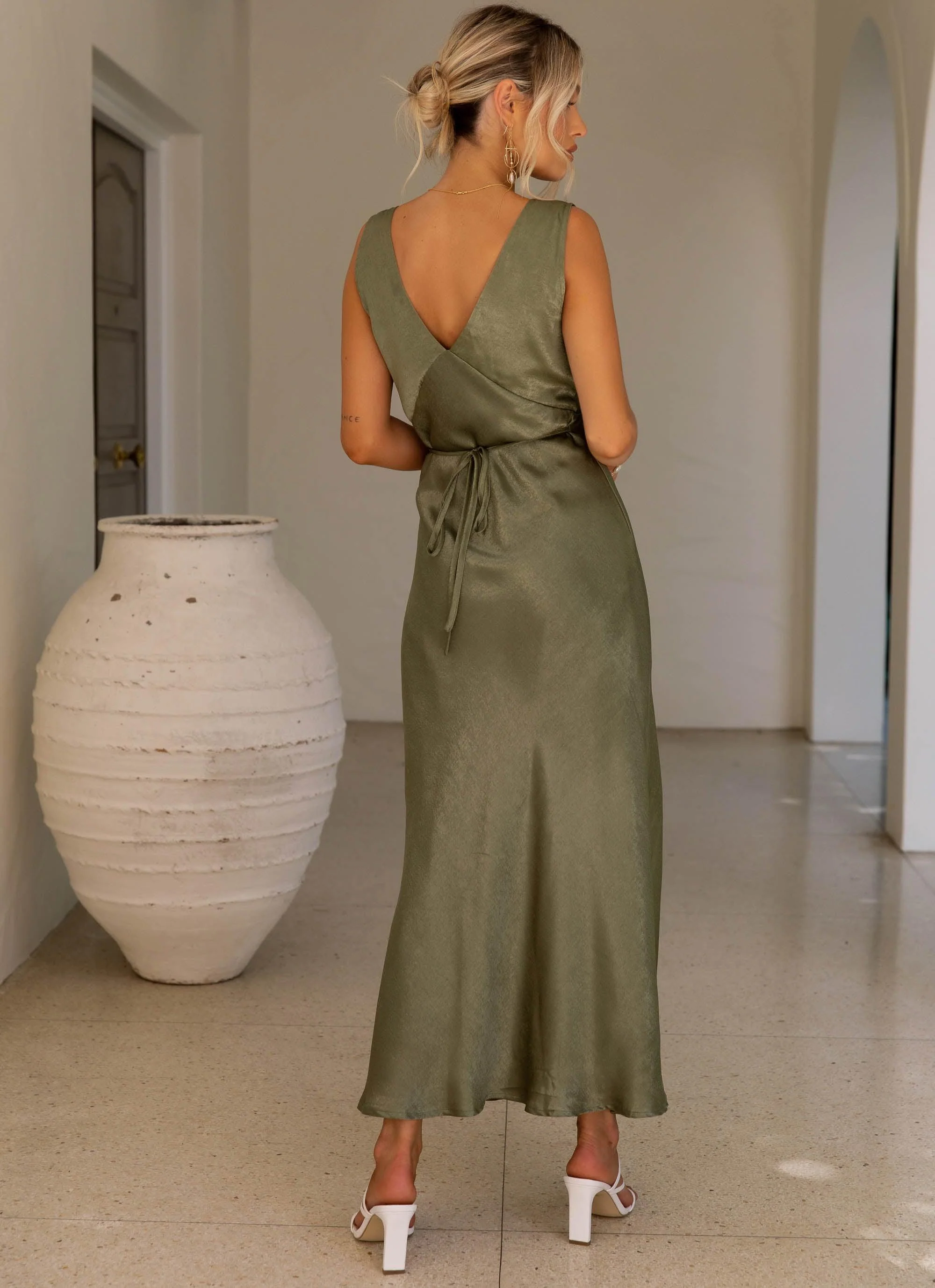Loren Midi Dress - Khaki - Image 4