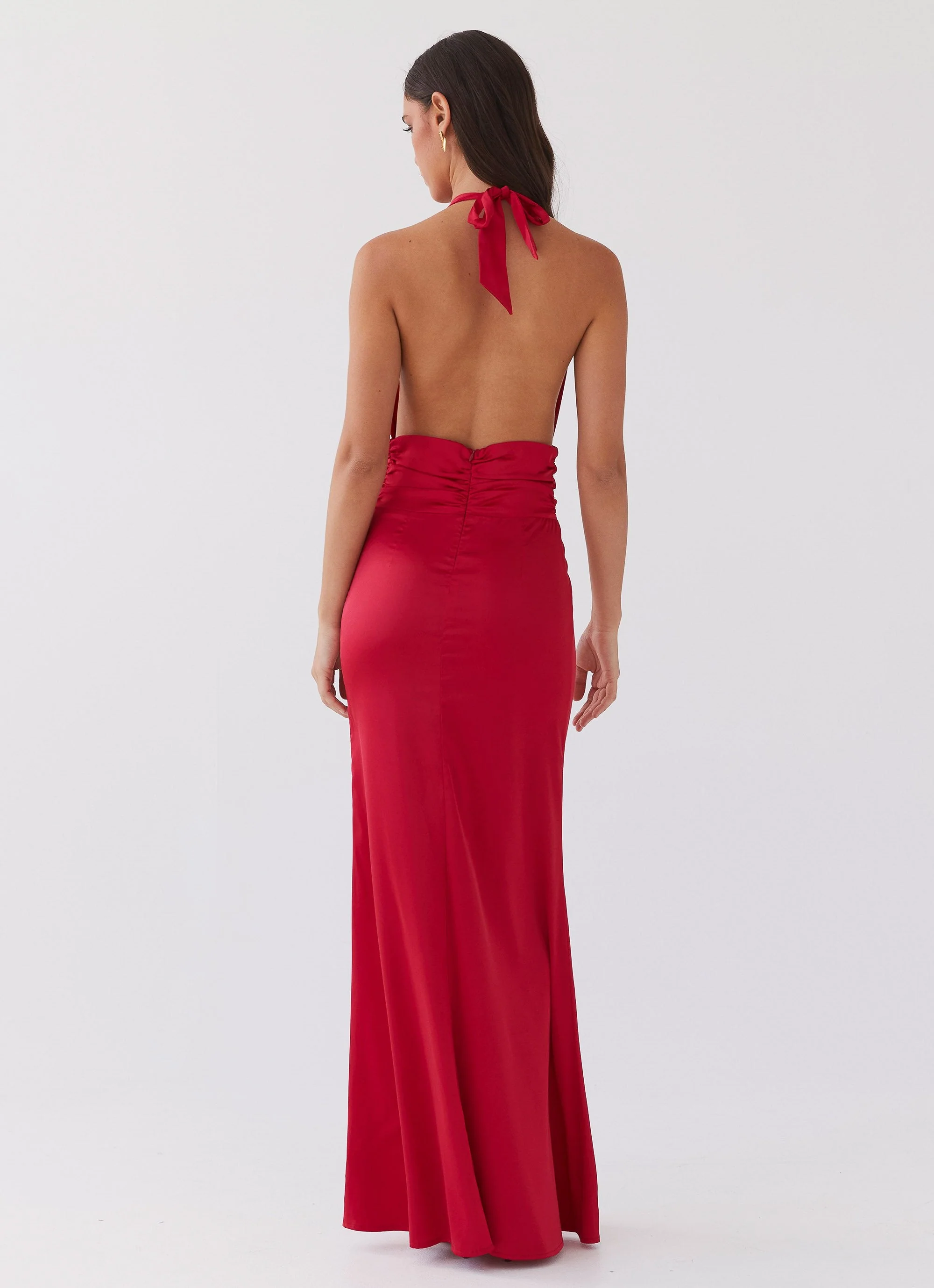 Lovelust Halterneck Maxi Dress - Red - Image 7