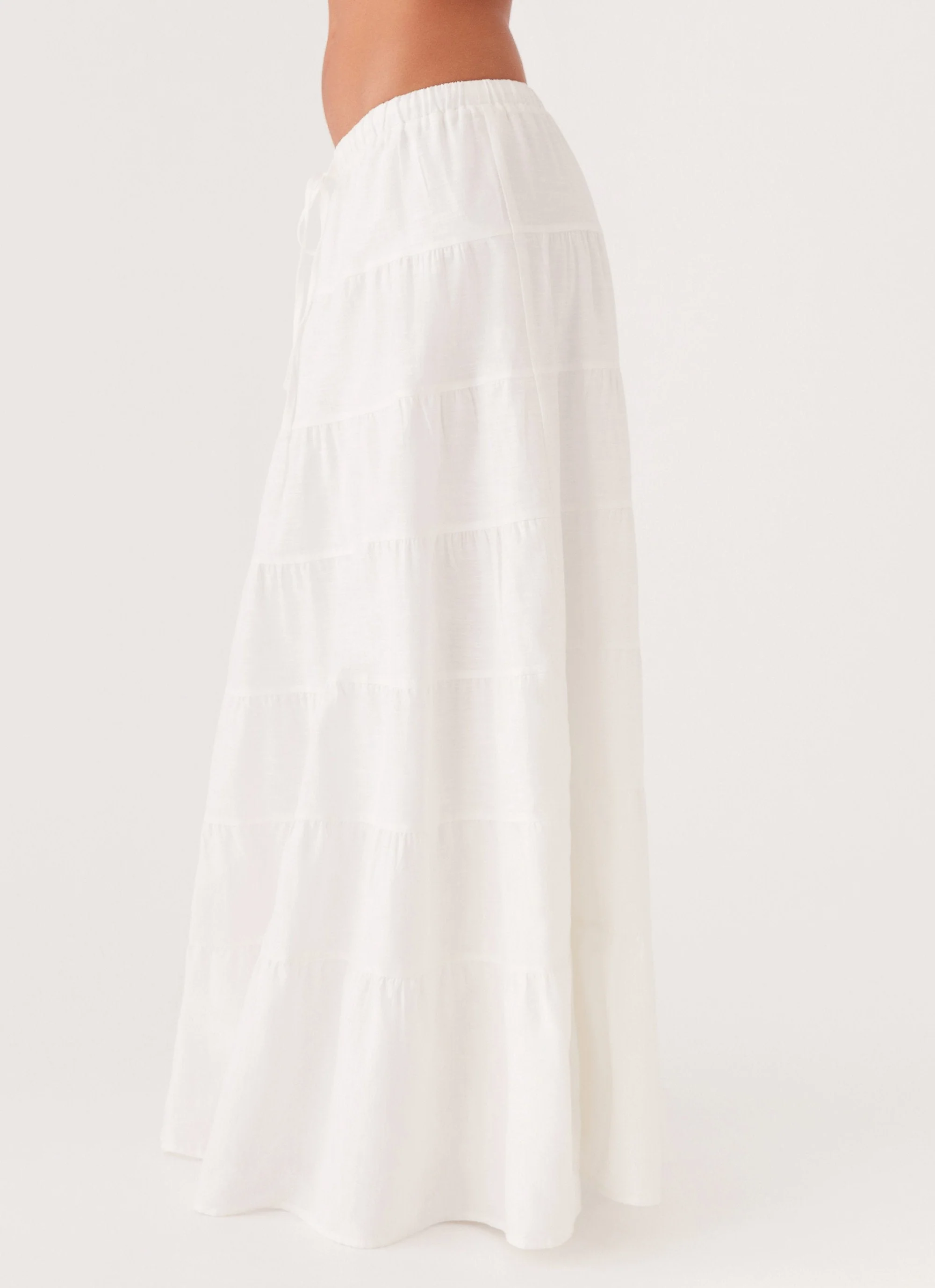 Mariella Linen Maxi Skirt - White - Image 4