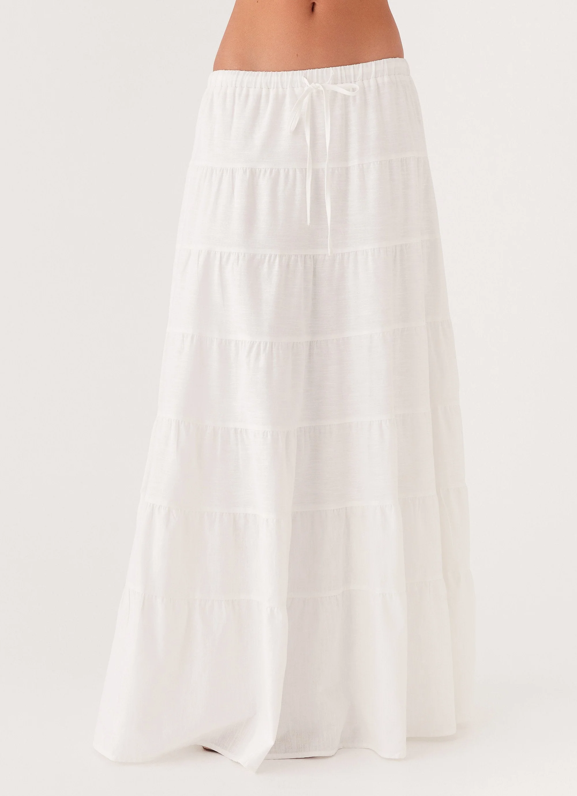 Mariella Linen Maxi Skirt - White - Image 6