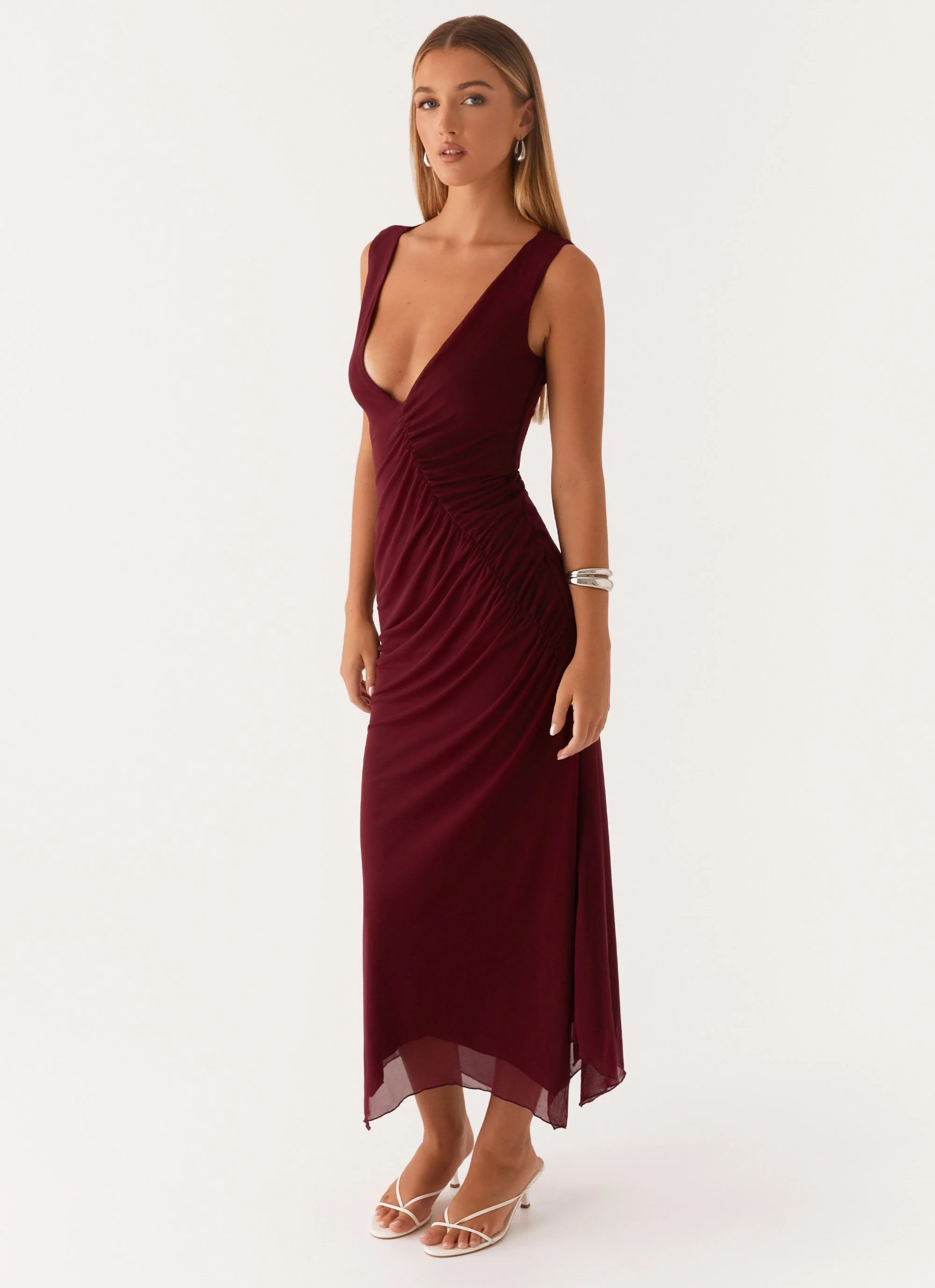 Murphy Maxi Dress - Deep Maroon - Image 3
