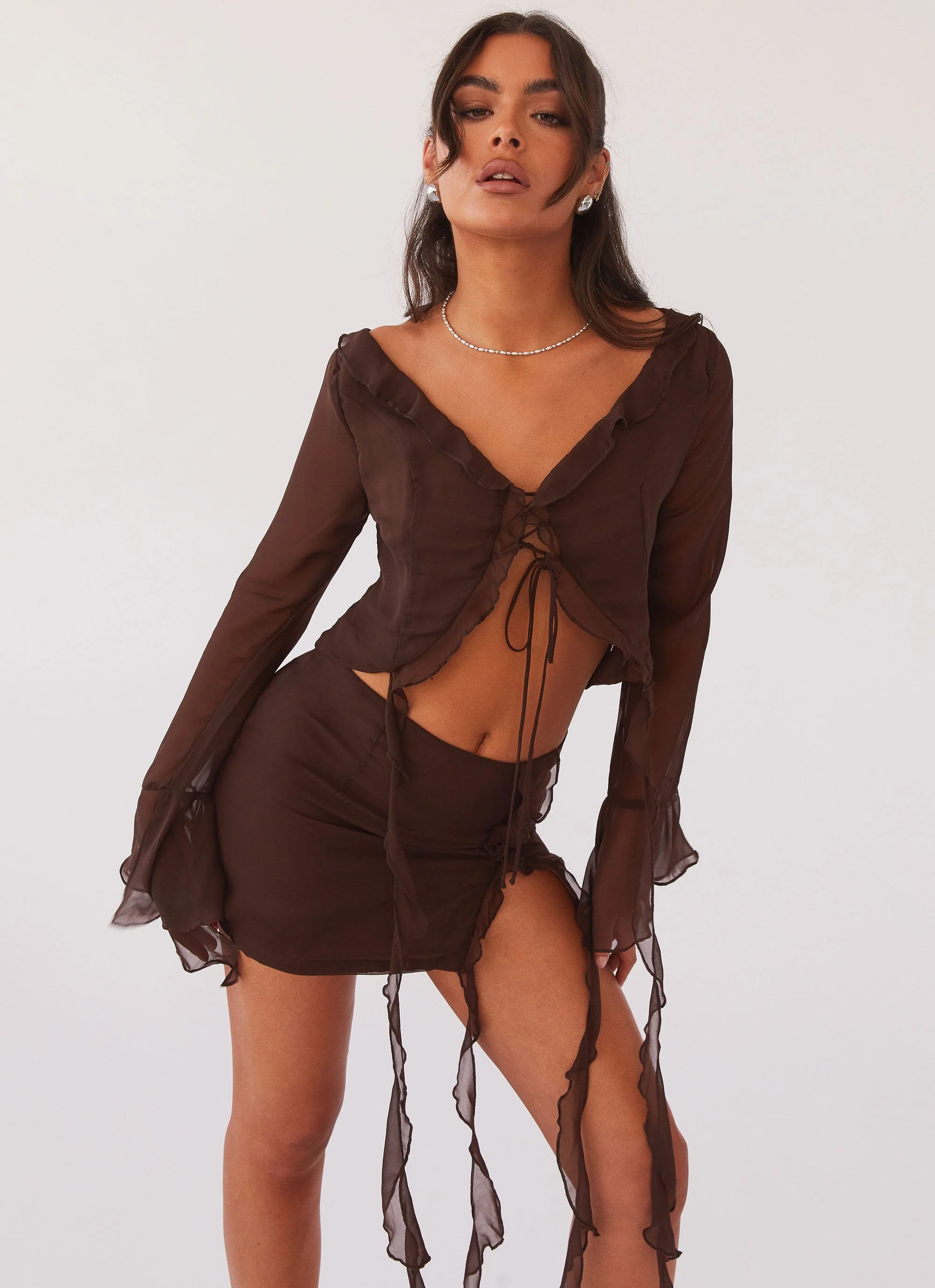 My Favourite Part Mini Skirt - Dark Mocha - Image 5