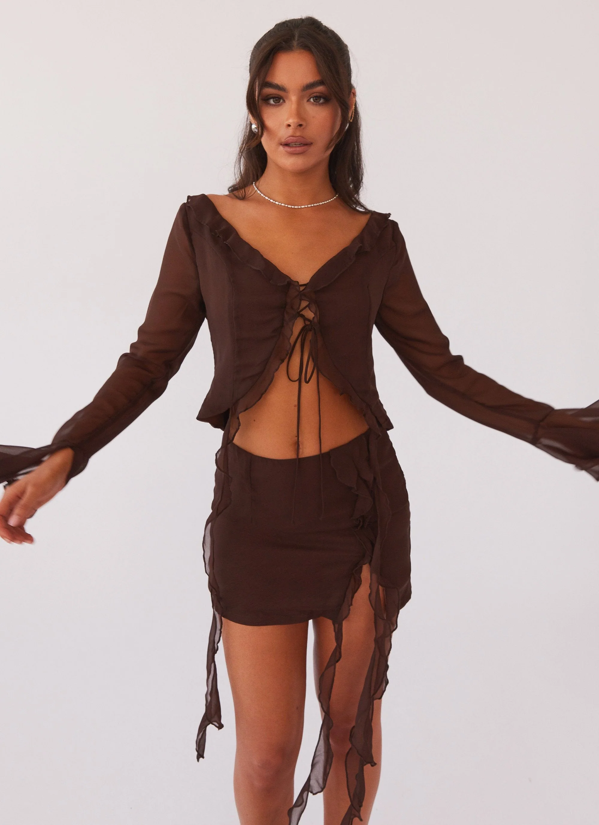 My Favourite Part Mini Skirt - Dark Mocha - Image 6