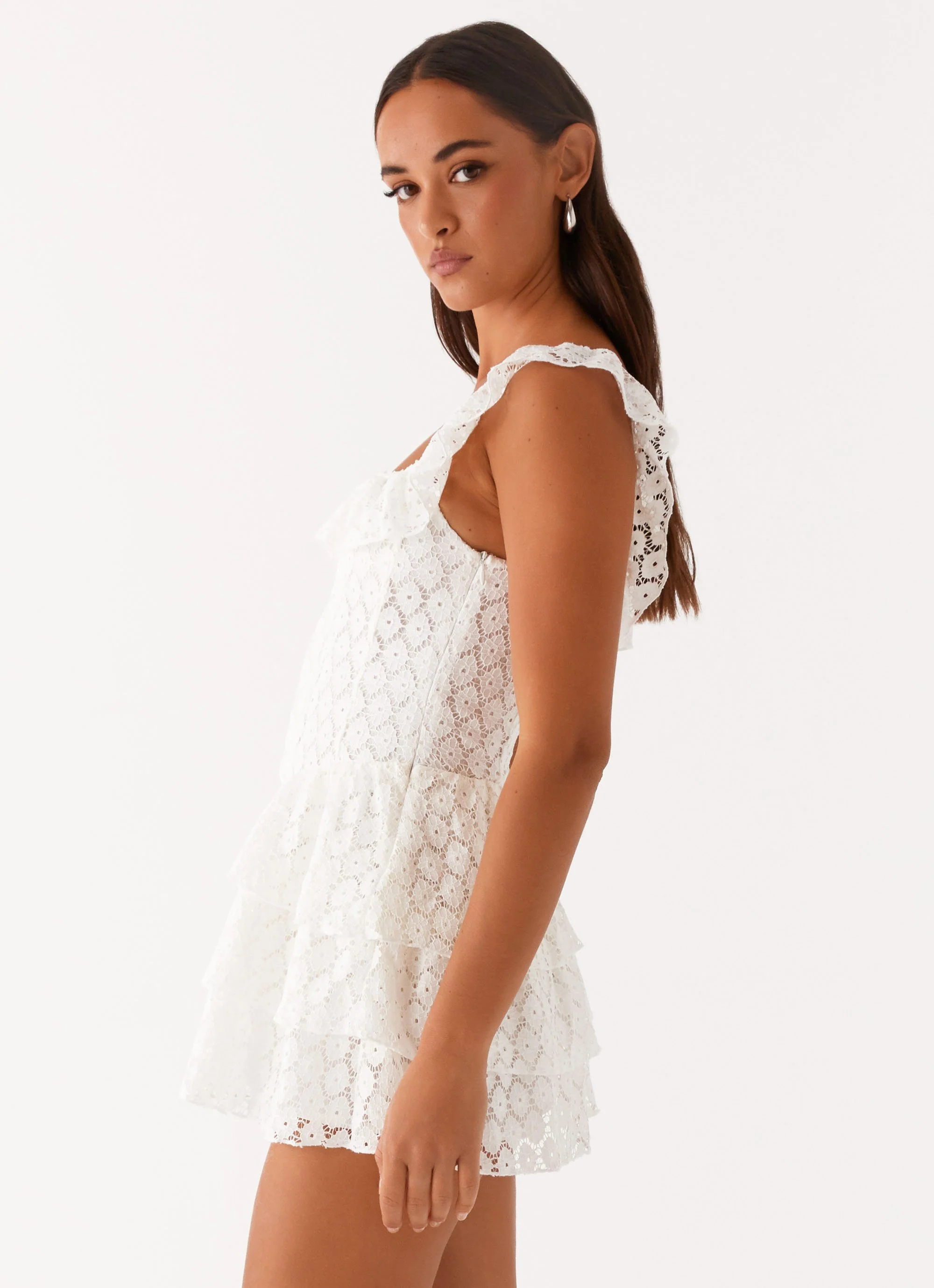 Paradise Dreams Corset Mini Dress - White - Image 3