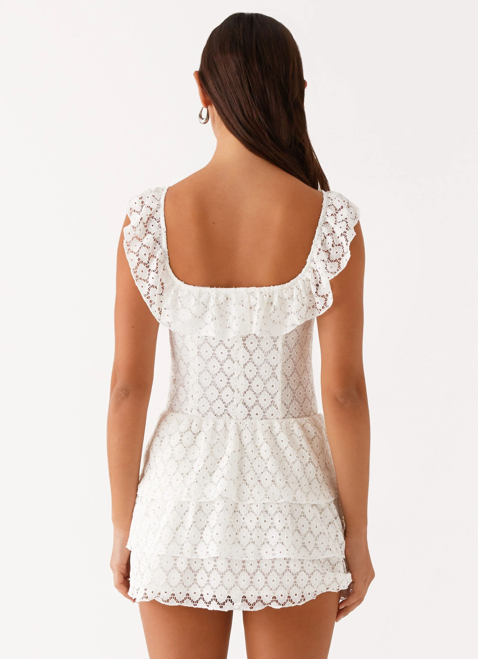 Paradise Dreams Corset Mini Dress - White - Image 4