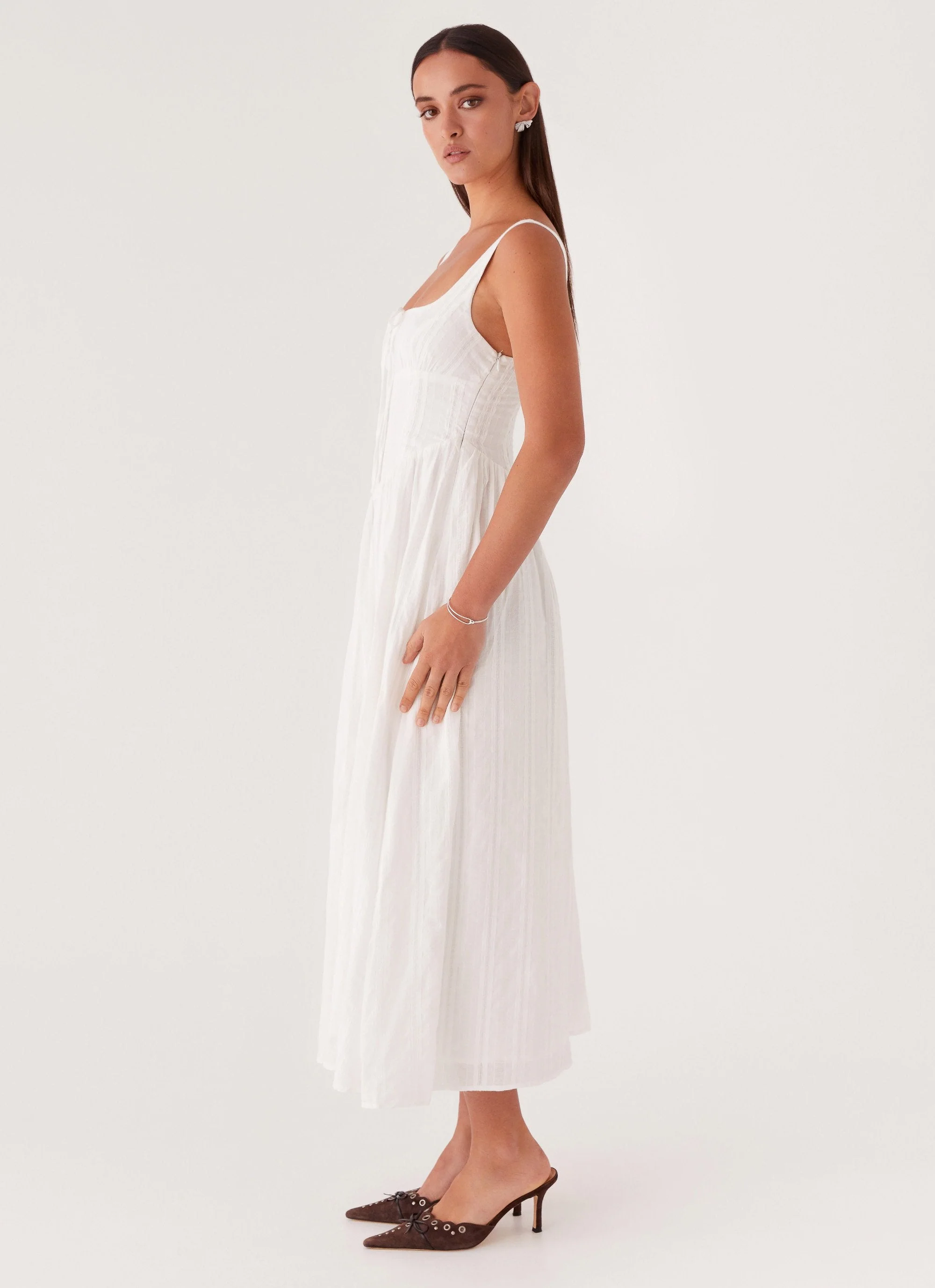 Pascuelle Midi Dress - White - Image 4
