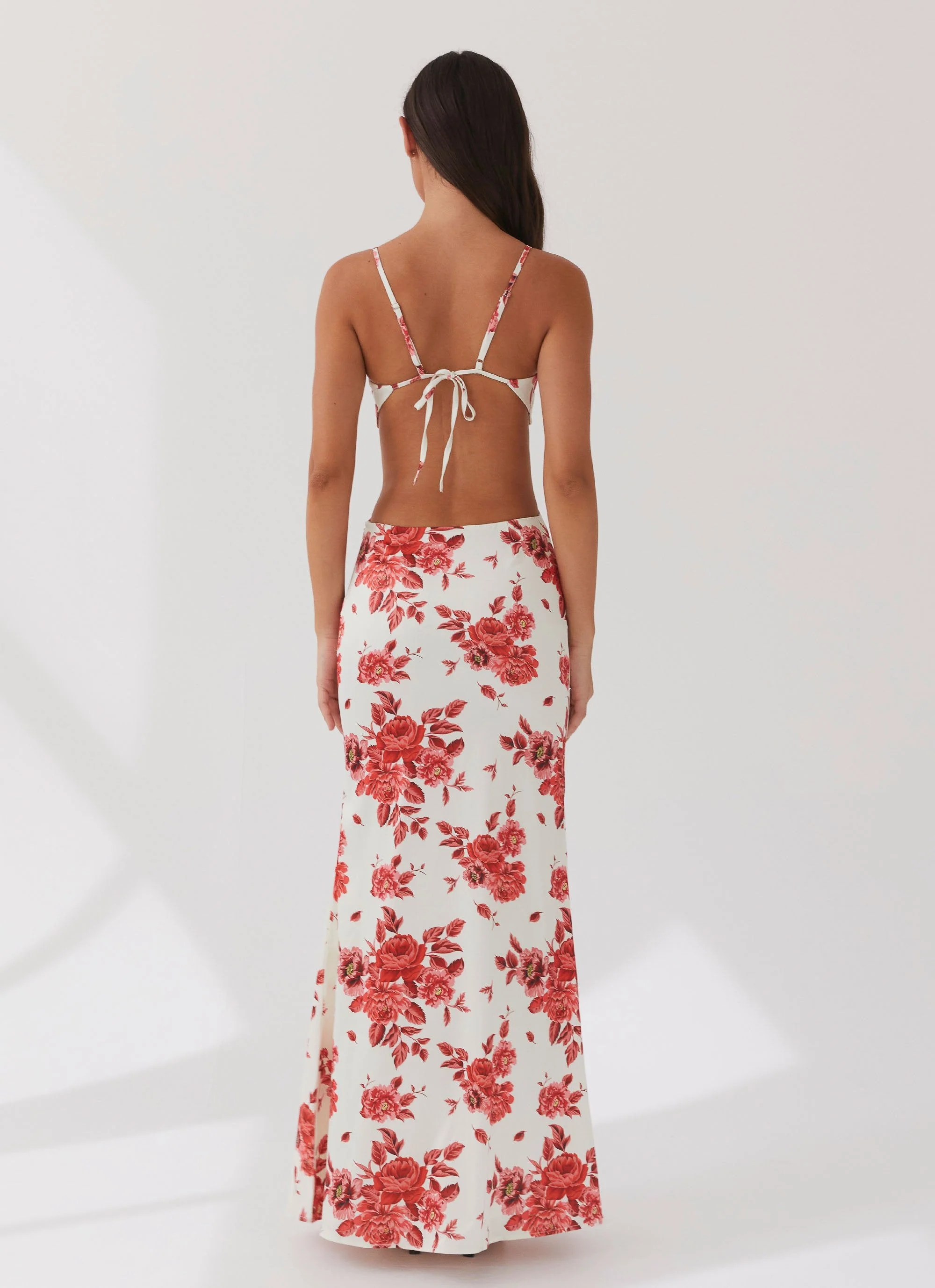 Rosie Satin Maxi Dress - Rosa Floria - Image 3